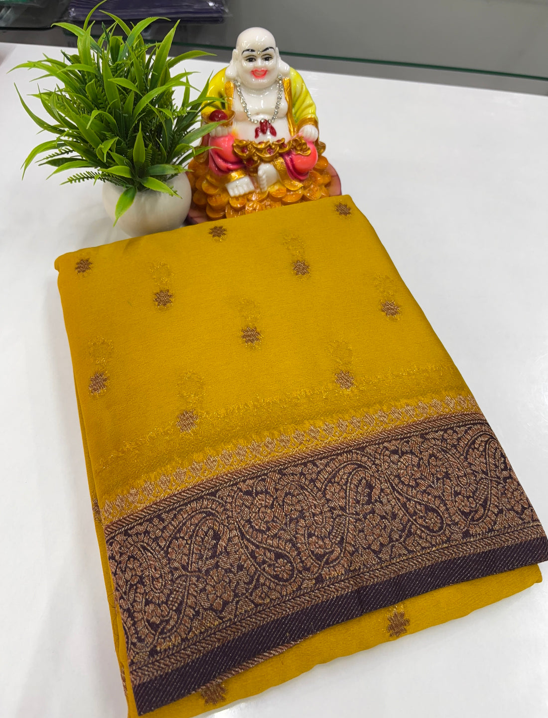Premium Chiffon Saree with Beautiful Buttas & Rich Pallu