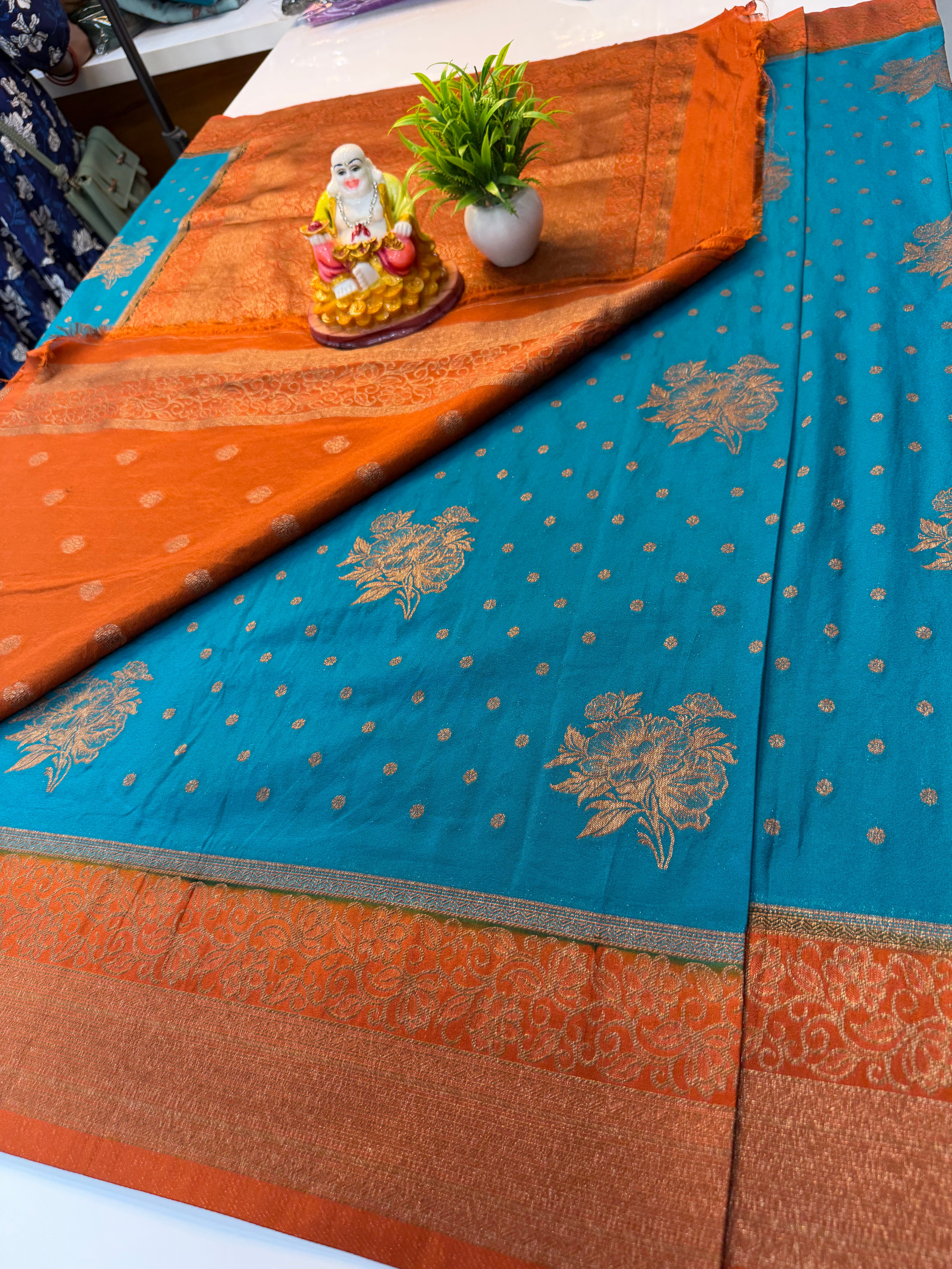 Premium Georgette Saree with Coco Zari Buttas & Beautiful Designer Border | Padmavathi Silks and Sarees…