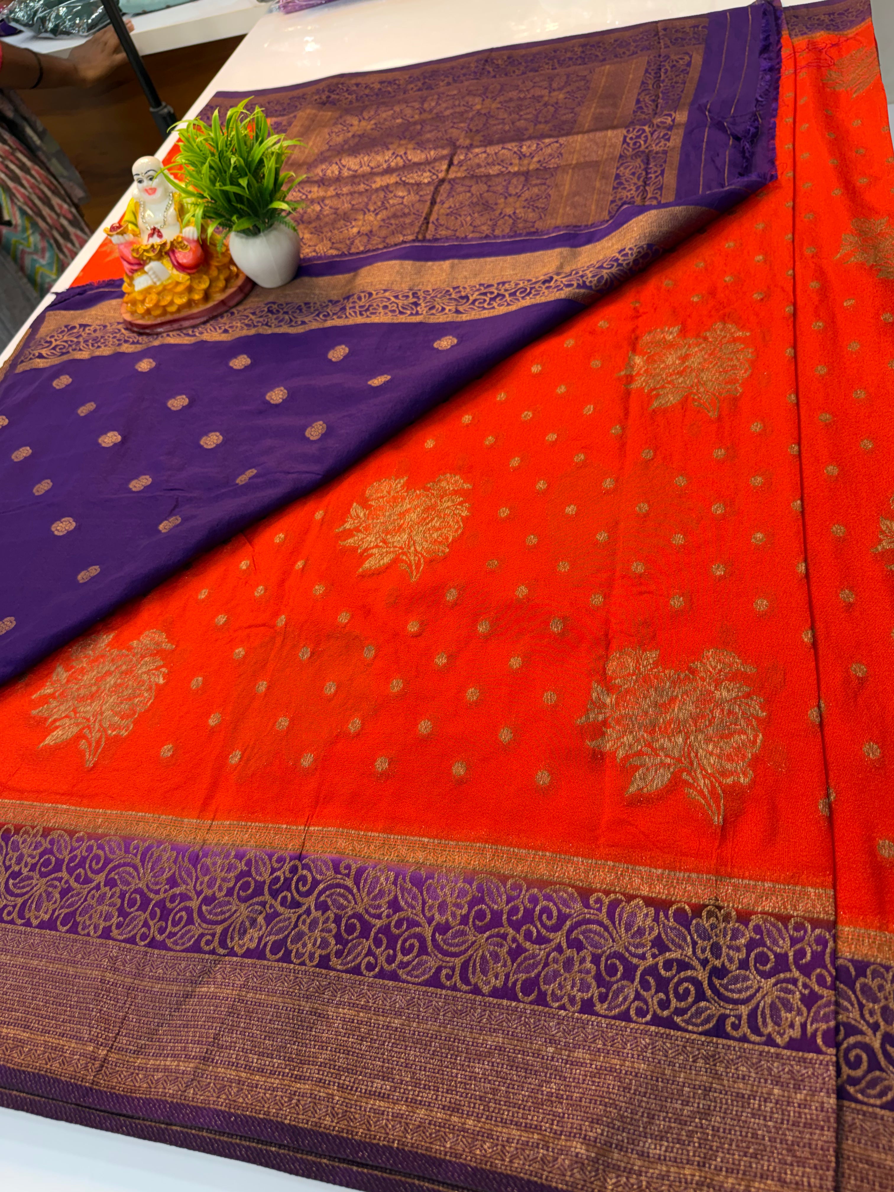 Premium Georgette Saree with Coco Zari Buttas & Beautiful Designer Border | Padmavathi Silks and Sarees…