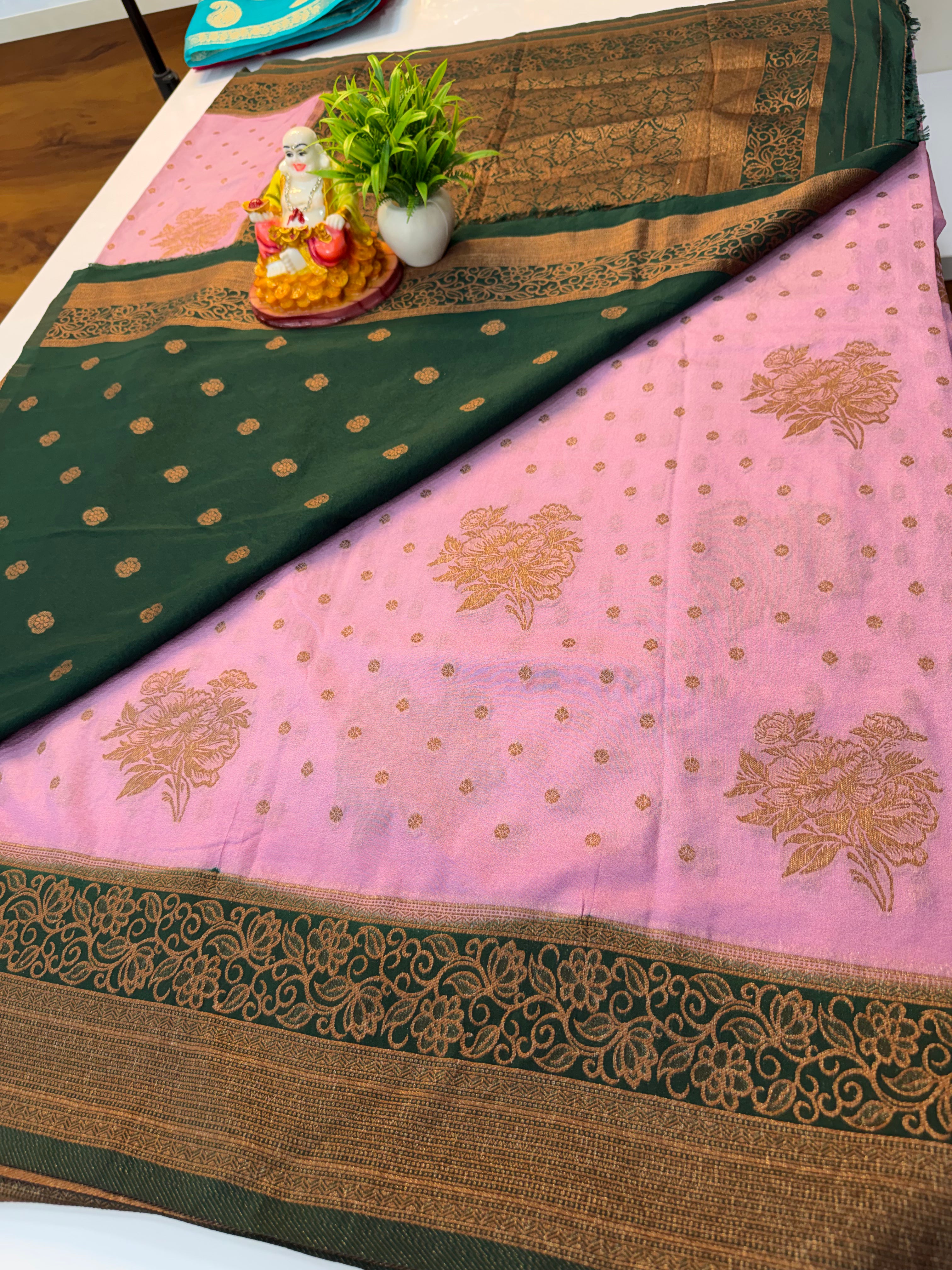Premium Georgette Saree with Coco Zari Buttas & Beautiful Designer Border | Padmavathi Silks and Sarees…
