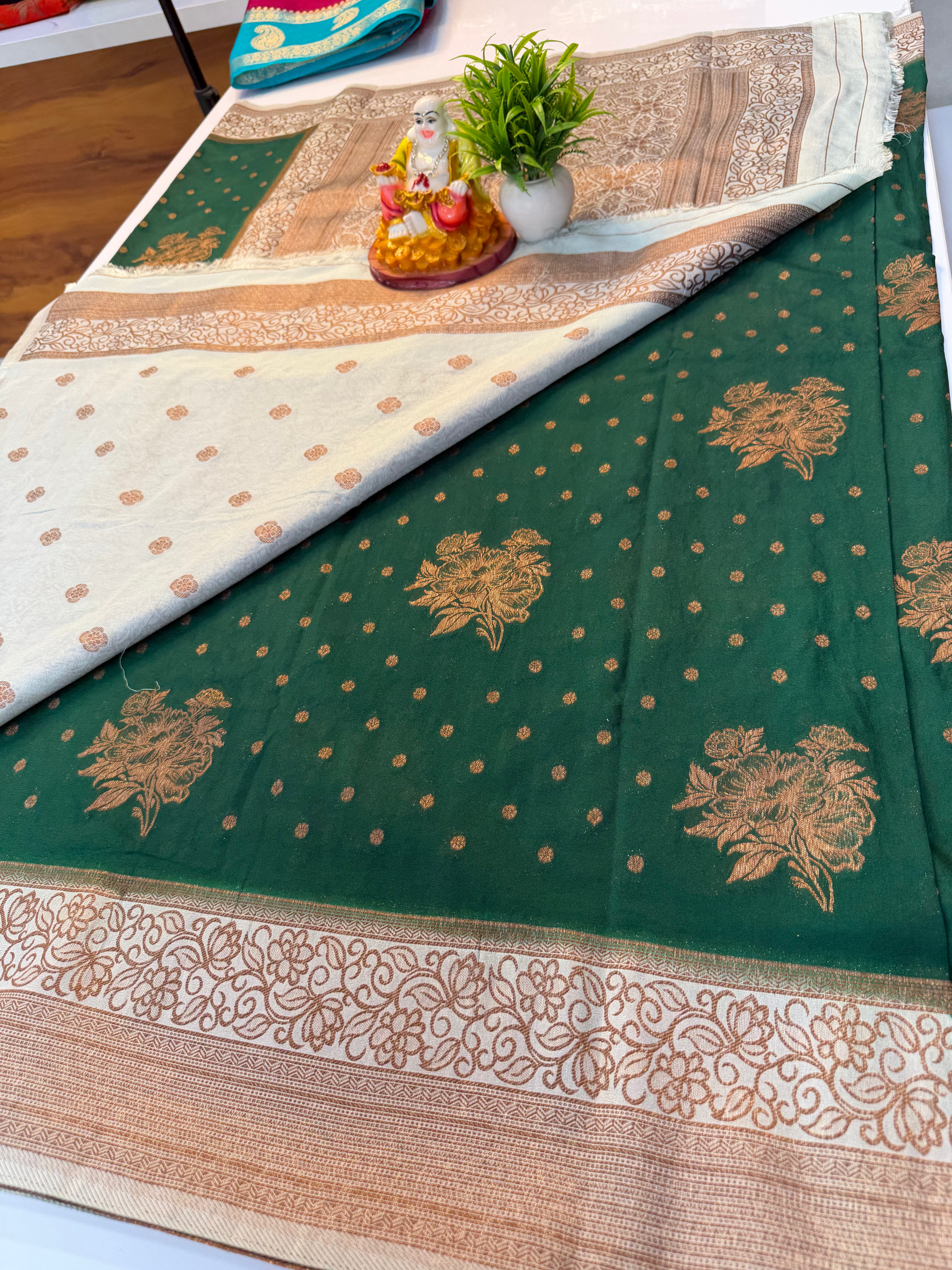 Premium Georgette Saree with Coco Zari Buttas & Beautiful Designer Border | Padmavathi Silks and Sarees…