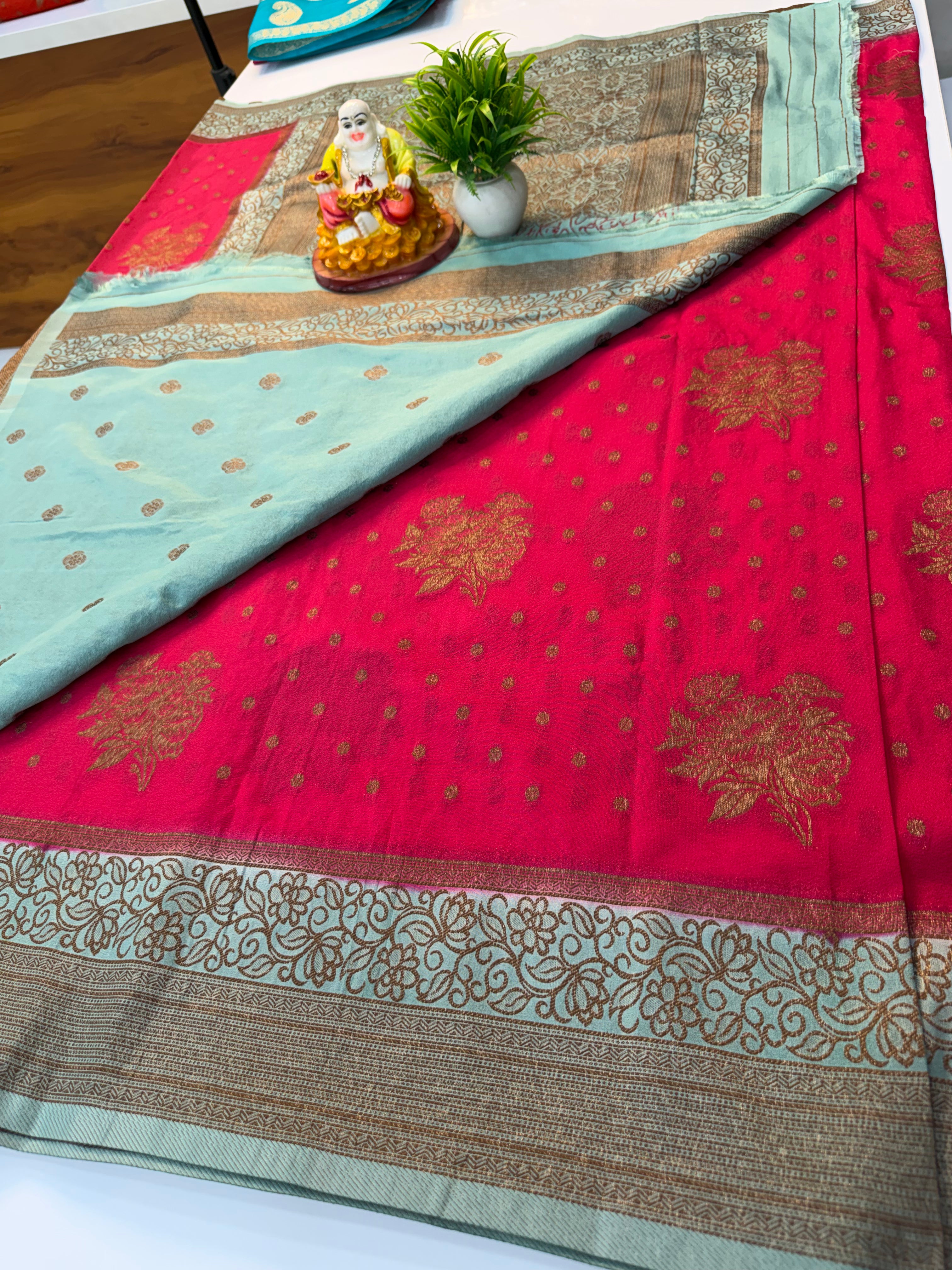 Premium Georgette Saree with Coco Zari Buttas & Beautiful Designer Border | Padmavathi Silks and Sarees…