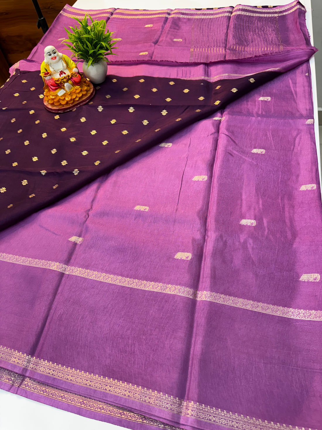 Premium Viscose Saree with Beautiful Elephant Buttas – Padmavathi Silks and Sarees