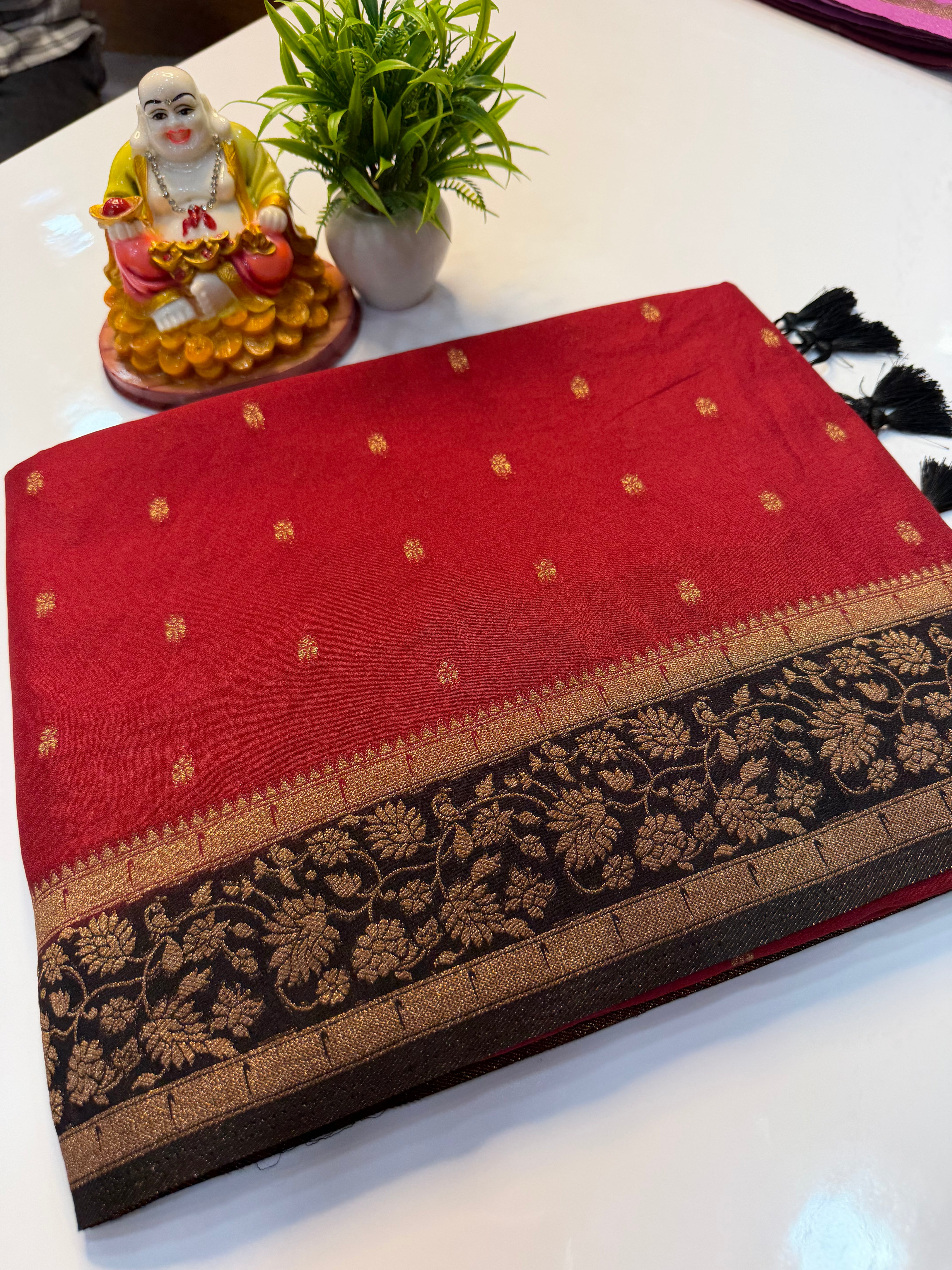 Premium Georgette Saree with Buttas & Rich Pallu | Padmavathi Silks and Sarees