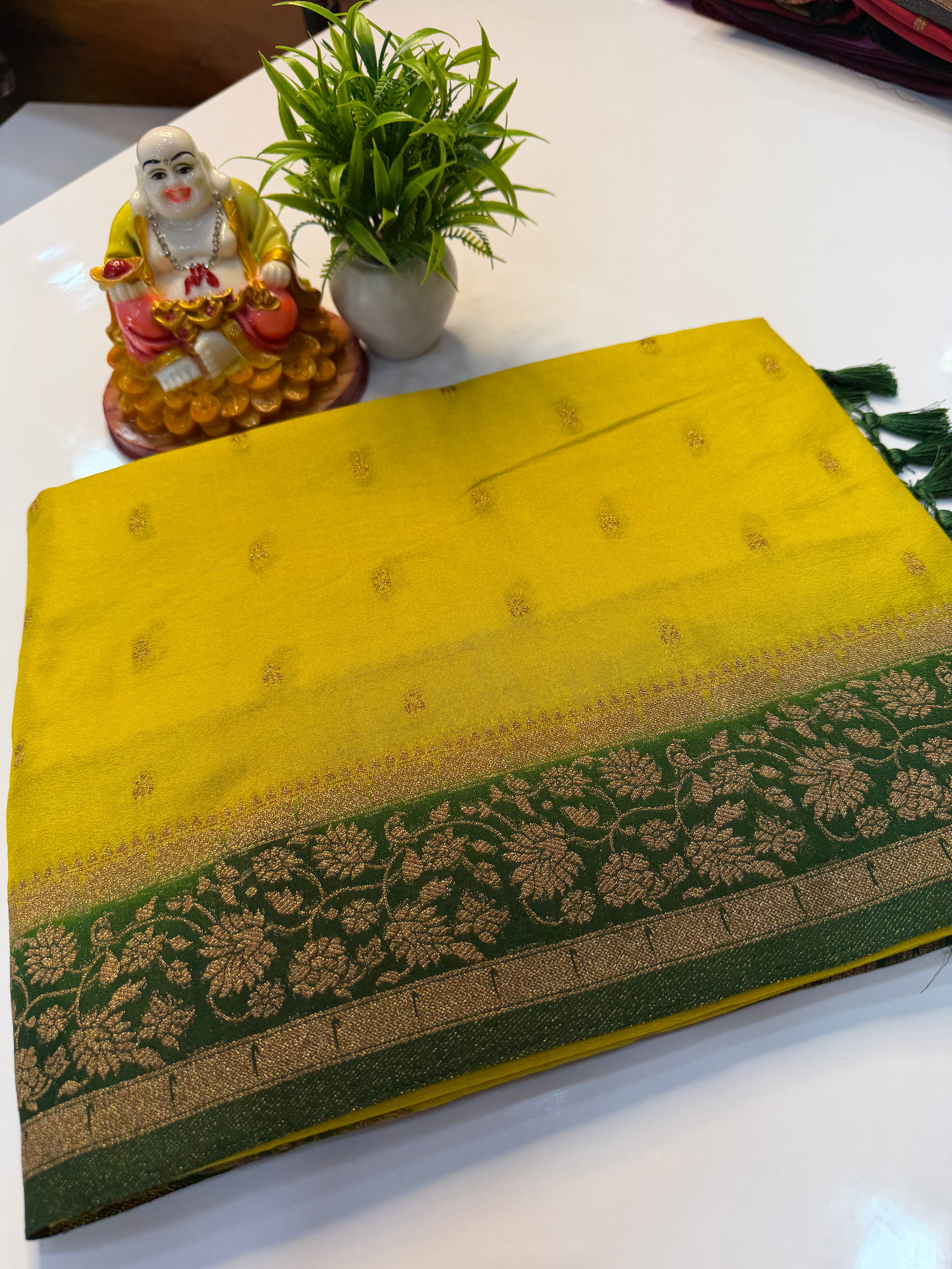 Premium Georgette Saree with Buttas & Rich Pallu | Padmavathi Silks and Sarees