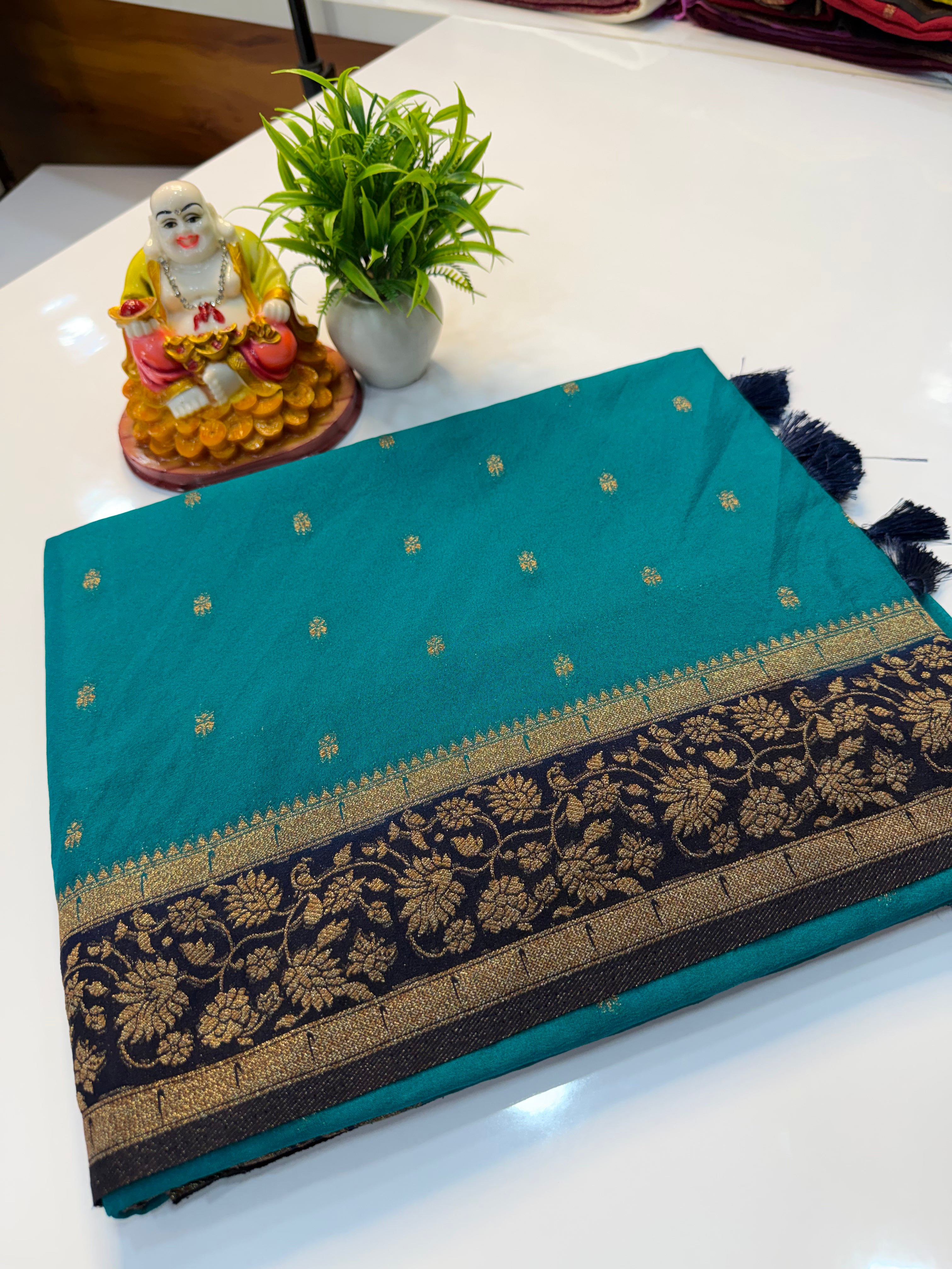 Premium Georgette Saree with Buttas & Rich Pallu | Padmavathi Silks and Sarees