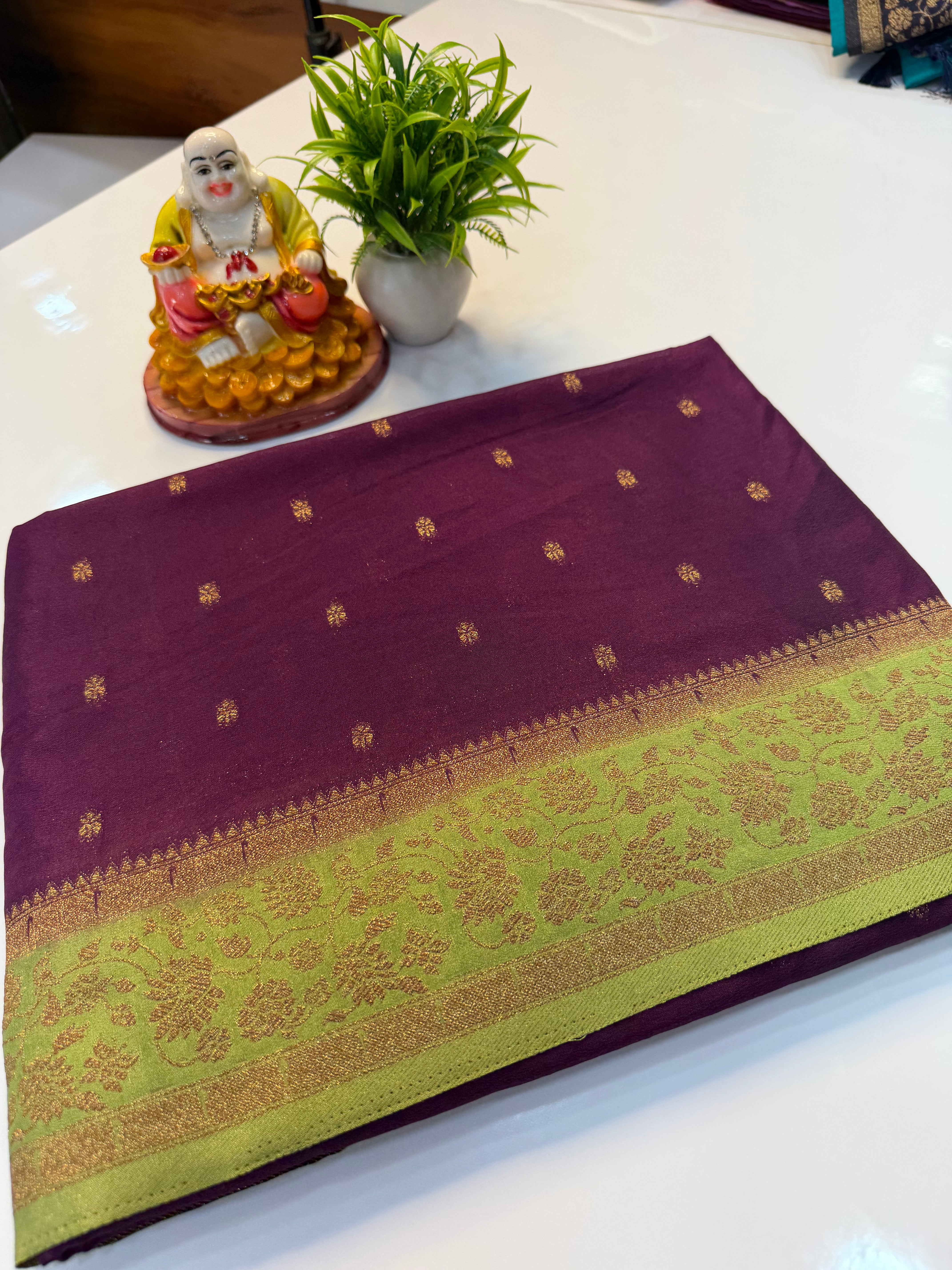 Premium Georgette Saree with Buttas & Rich Pallu | Padmavathi Silks and Sarees