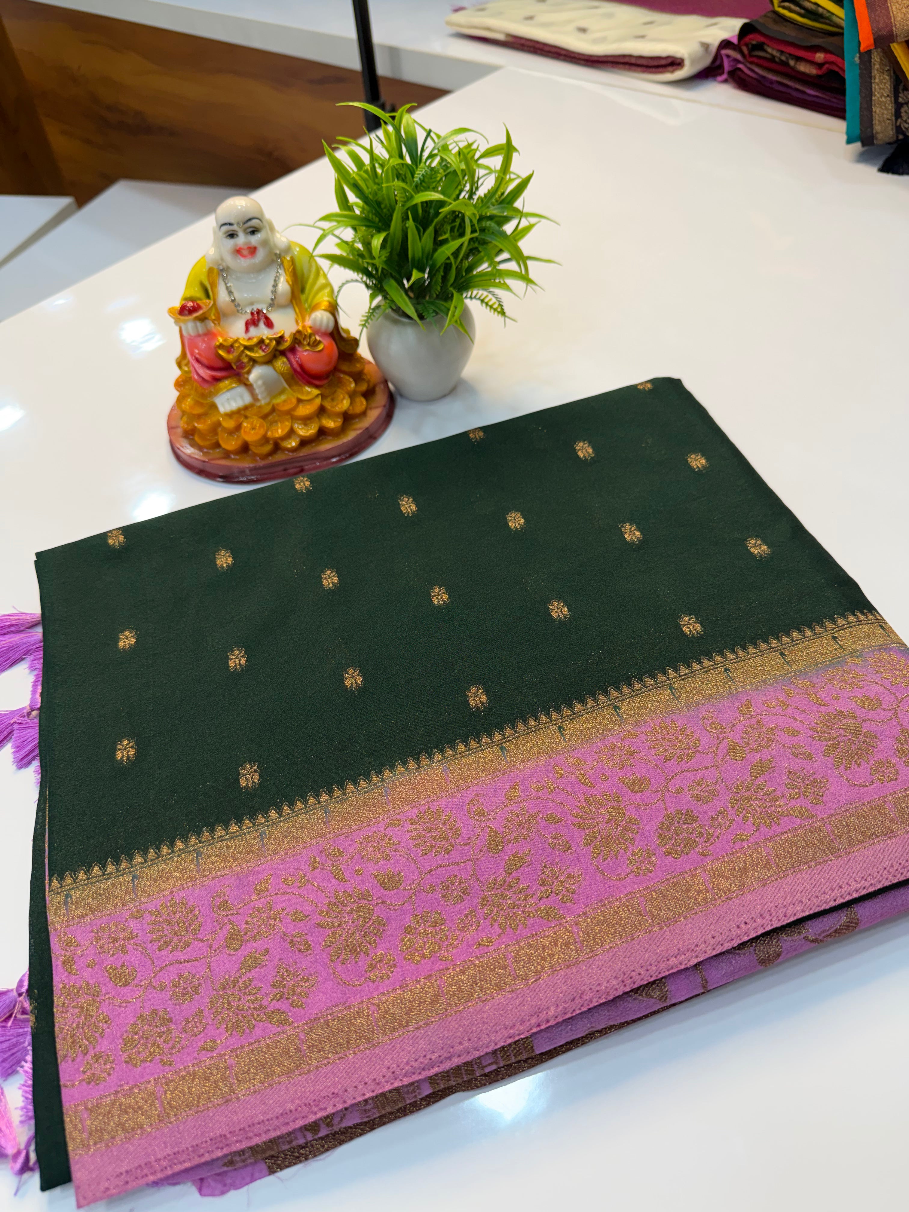 Premium Georgette Saree with Buttas & Rich Pallu | Padmavathi Silks and Sarees