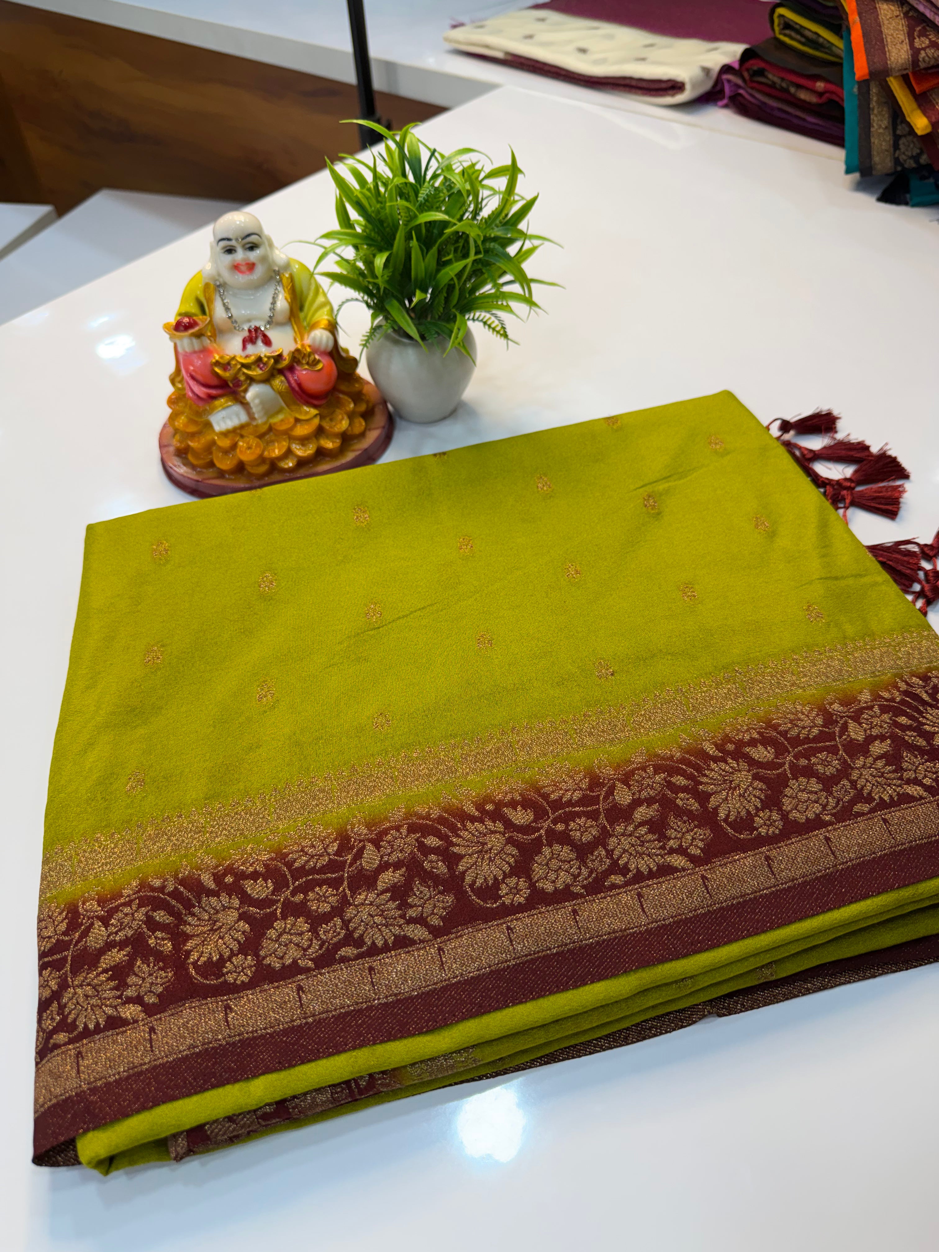Premium Georgette Saree with Buttas & Rich Pallu | Padmavathi Silks and Sarees