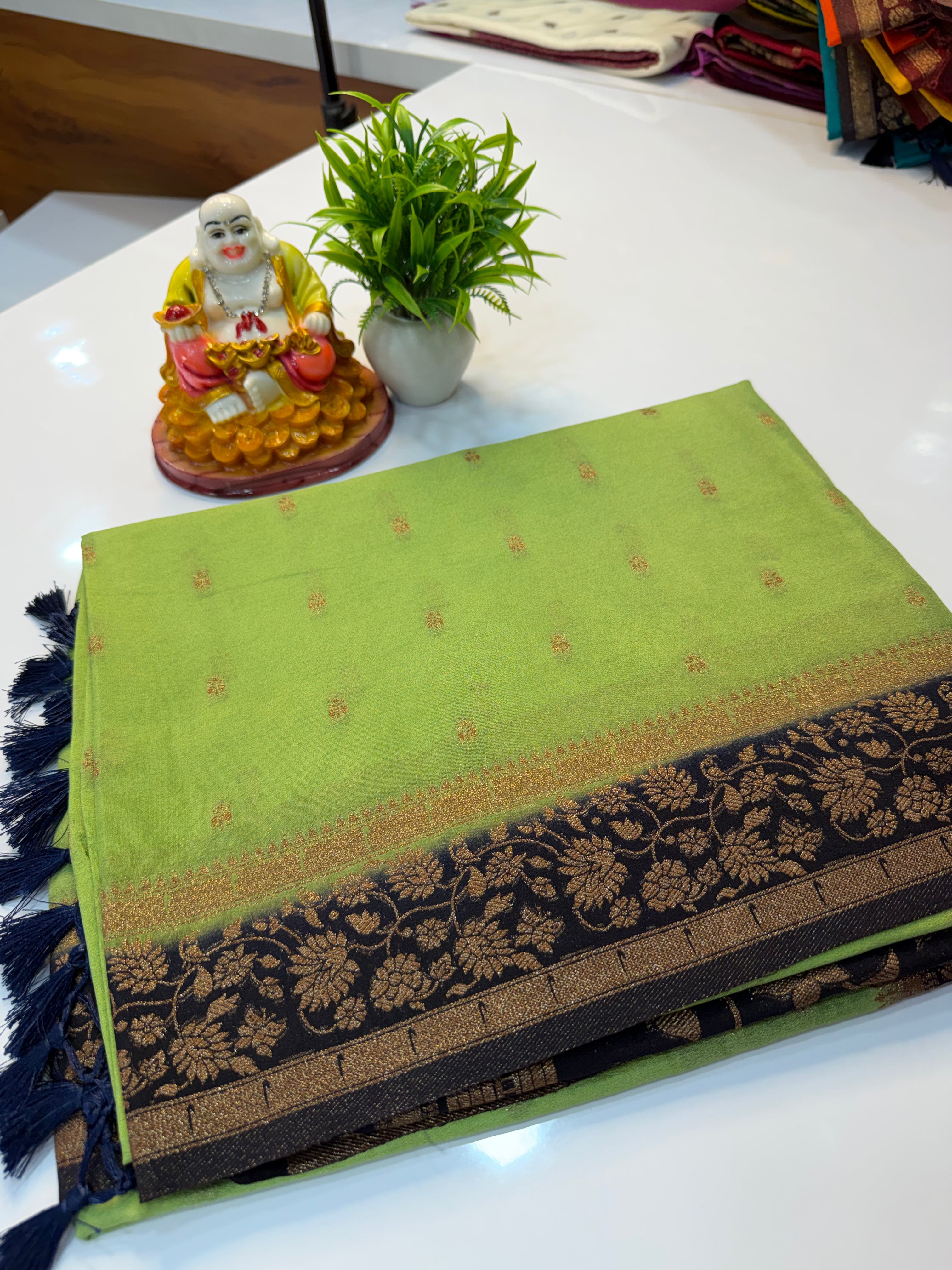 Premium Georgette Saree with Buttas & Rich Pallu | Padmavathi Silks and Sarees