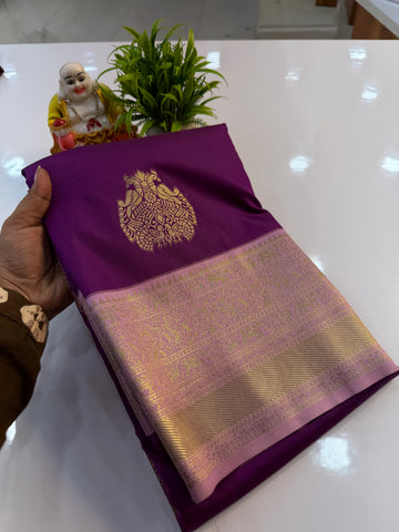 Semi Silk Saree with Peacock Design | Rich Pallu & Butta Blouse | Padmavathi Silks and Sarees