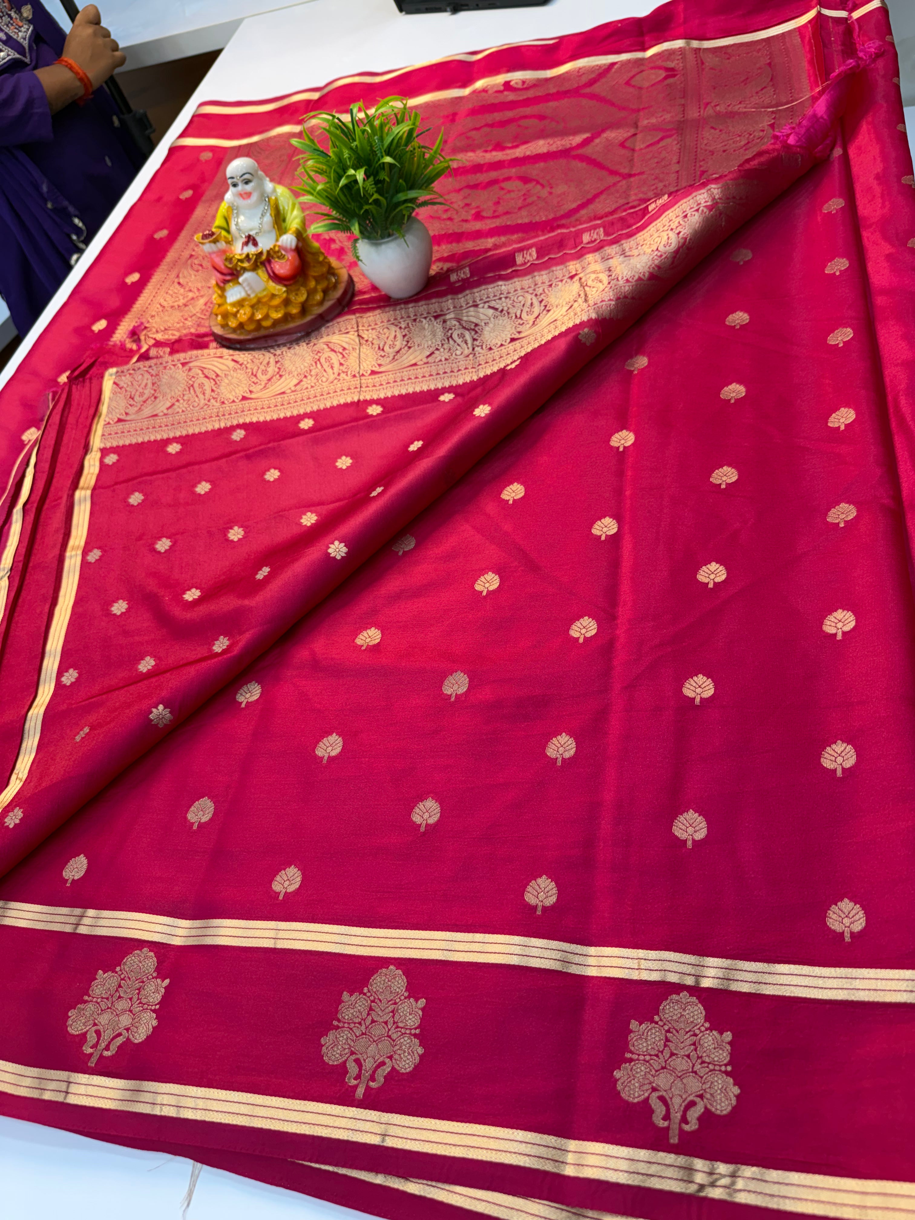 Premium Gajji Silk Saree with Rich Pallu & Butta Blouse | Padmavathi Silks and Sarees