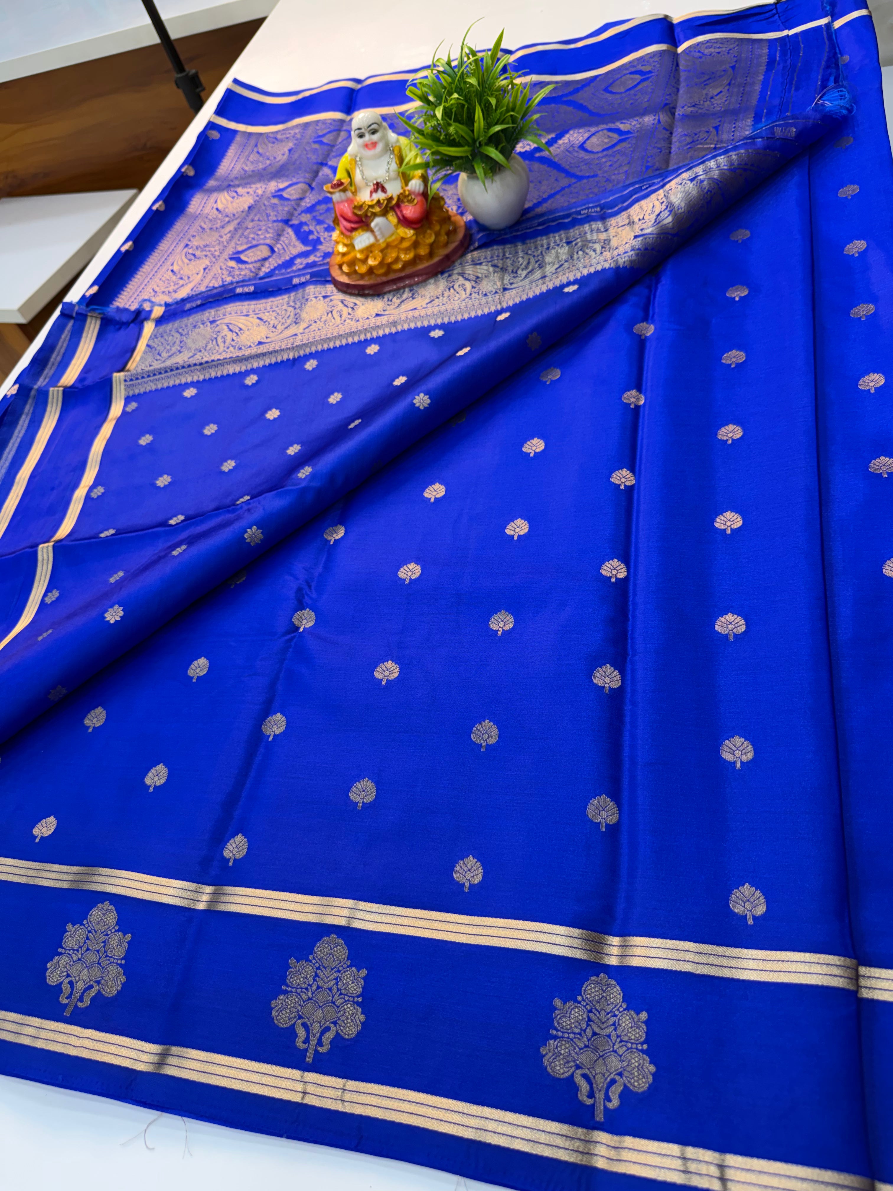 Premium Gajji Silk Saree with Rich Pallu & Butta Blouse | Padmavathi Silks and Sarees