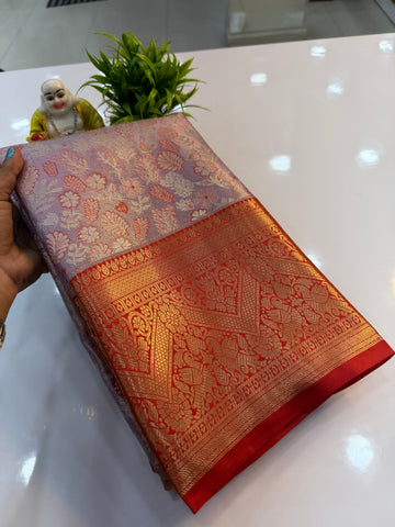 Premium Semi Kanjivaram Saree with Rich Pallu & Contrast Blouse | Padmavathi Silks and Sarees…