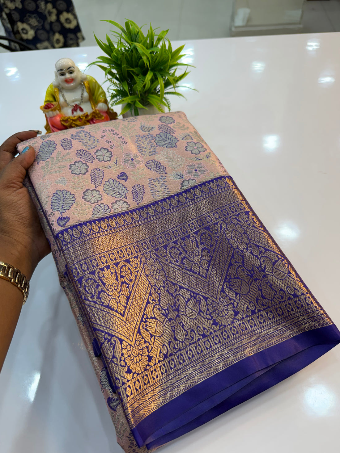 Premium Semi Kanjivaram Saree with Rich Pallu & Contrast Blouse | Padmavathi Silks and Sarees…