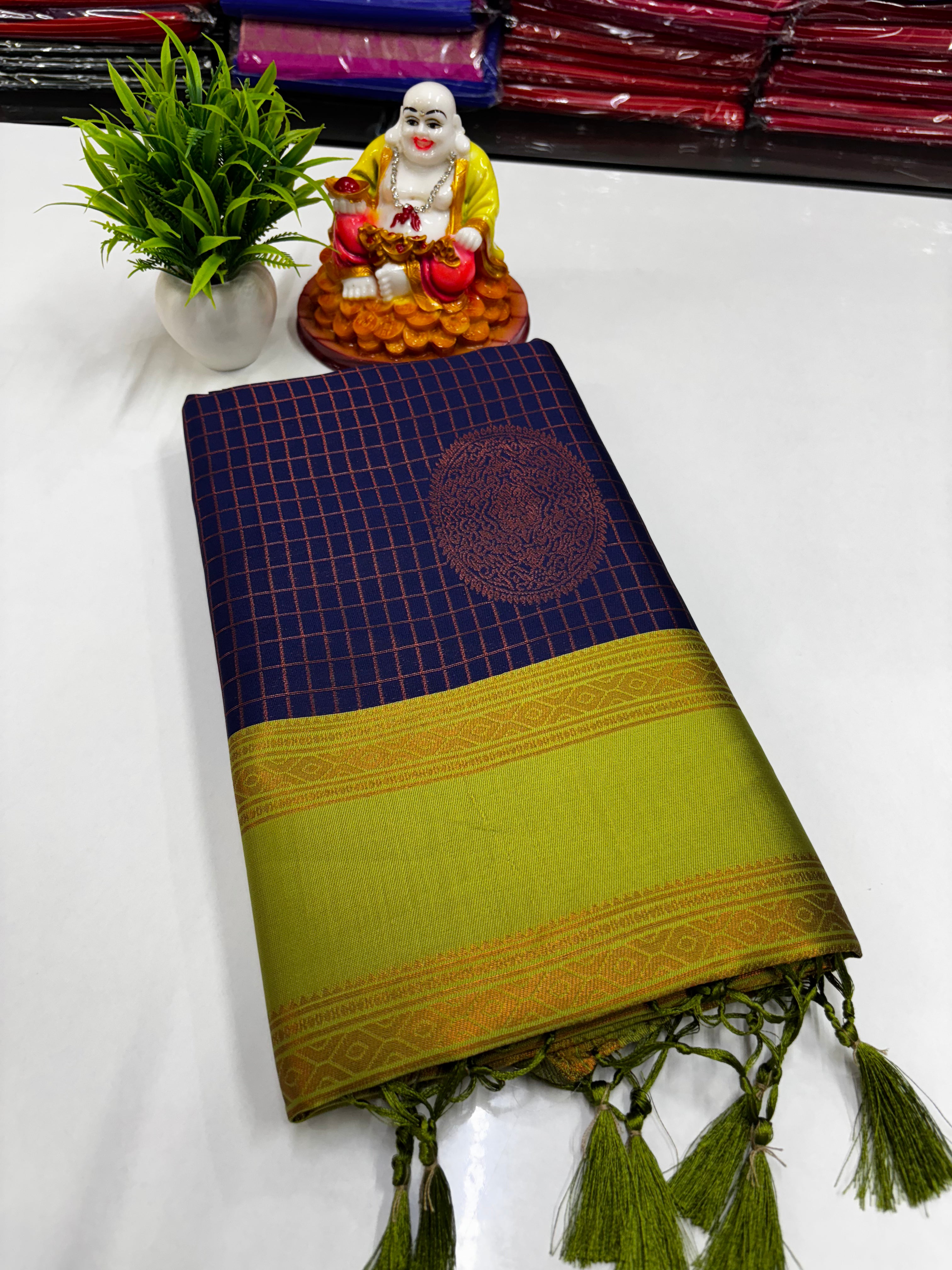Semi Silk Saree with Beautiful Colors – Padmavathi Silks and Sarees