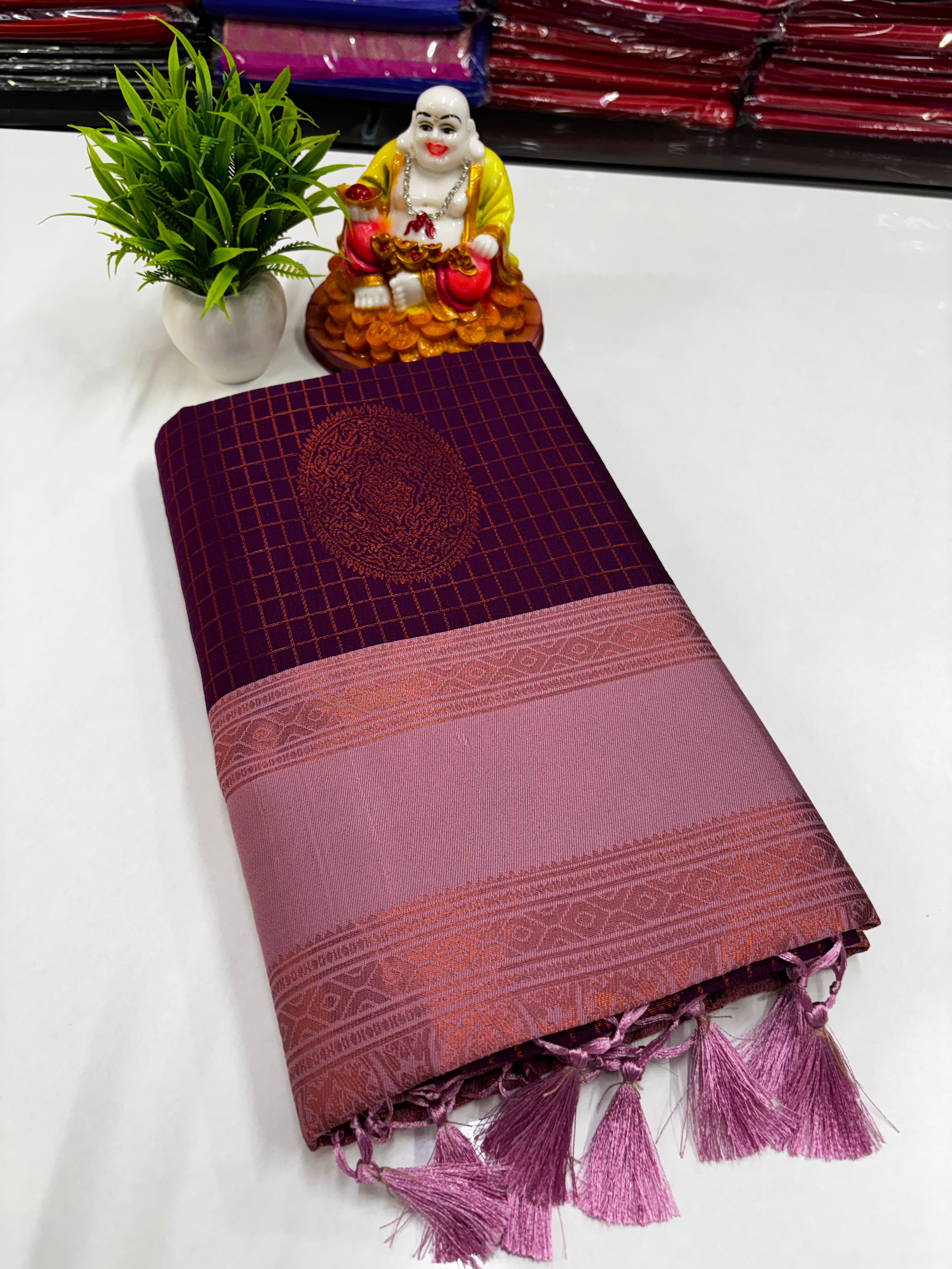 Semi Silk Saree with Beautiful Colors – Padmavathi Silks and Sarees