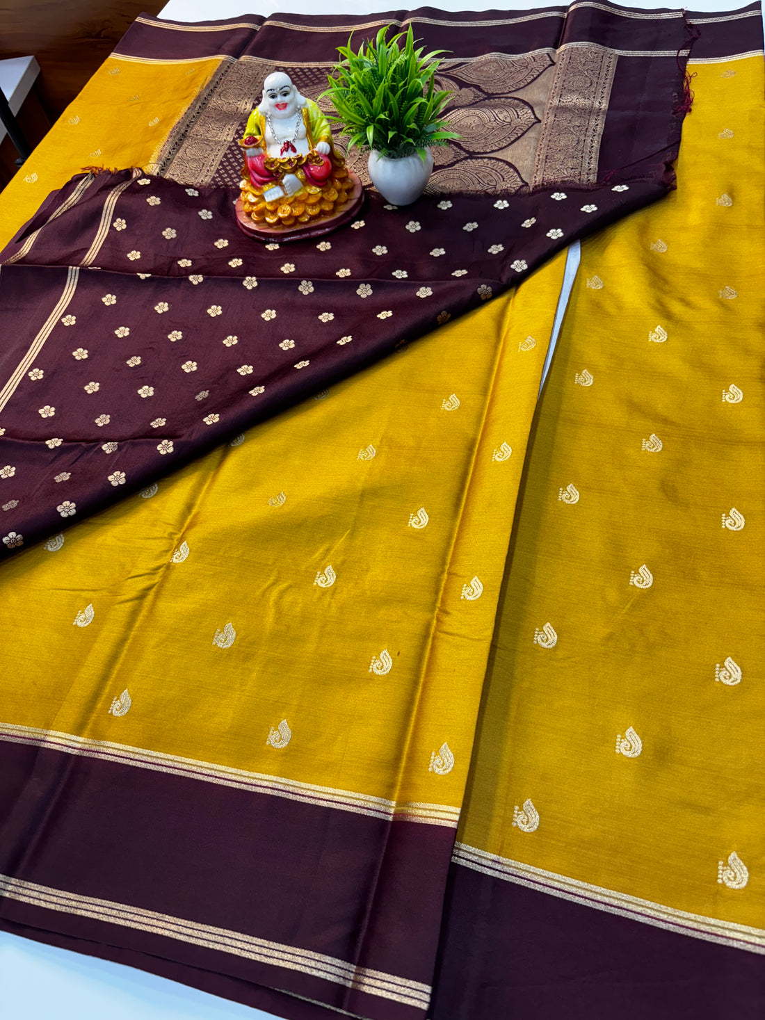 Premium Gajji Silk Saree with Rich Pallu & Butta Blouse – Padmavathi Silks