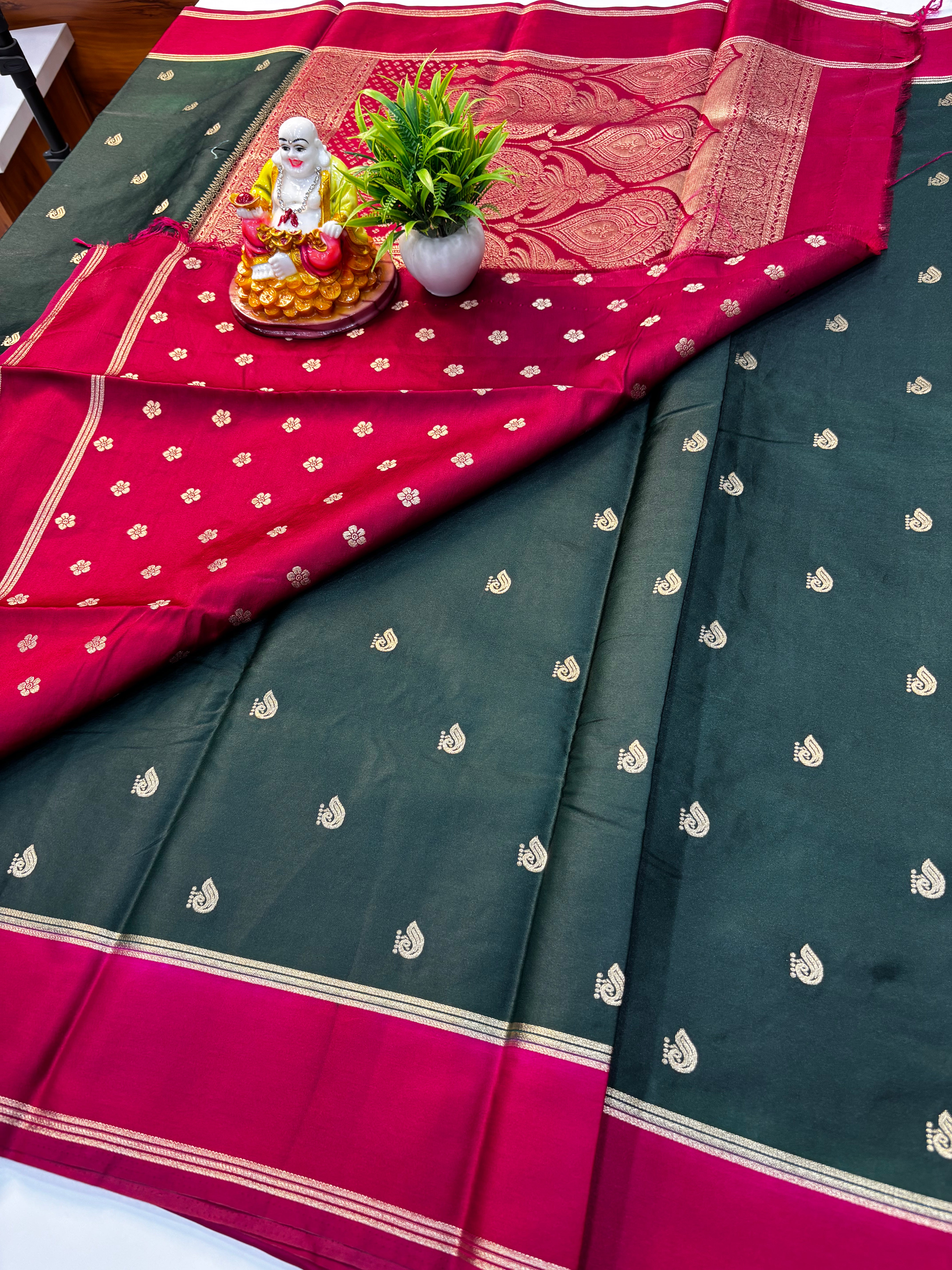 Premium Gajji Silk Saree with Rich Pallu & Butta Blouse – Padmavathi Silks