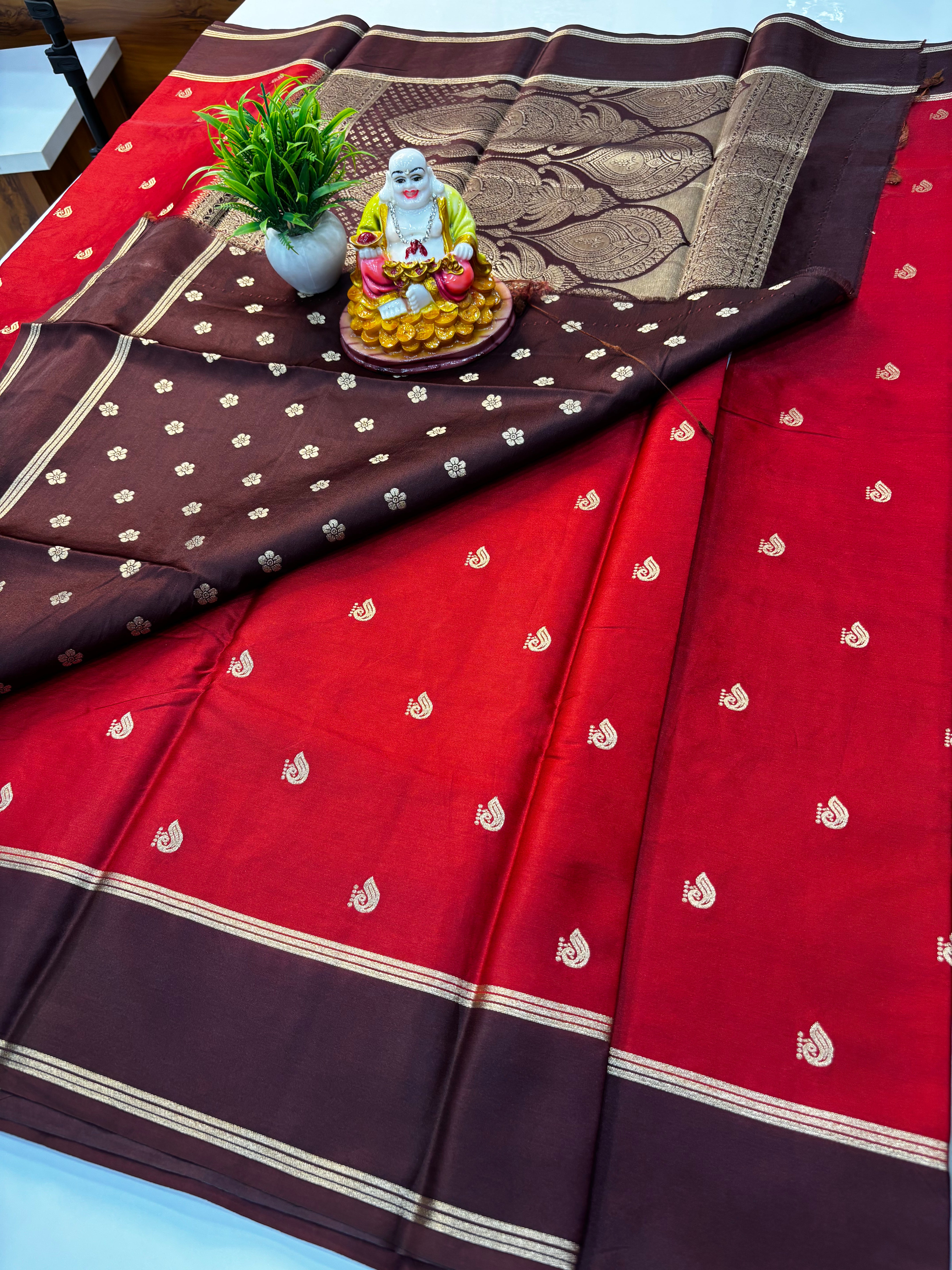 Premium Gajji Silk Saree with Rich Pallu & Butta Blouse – Padmavathi Silks