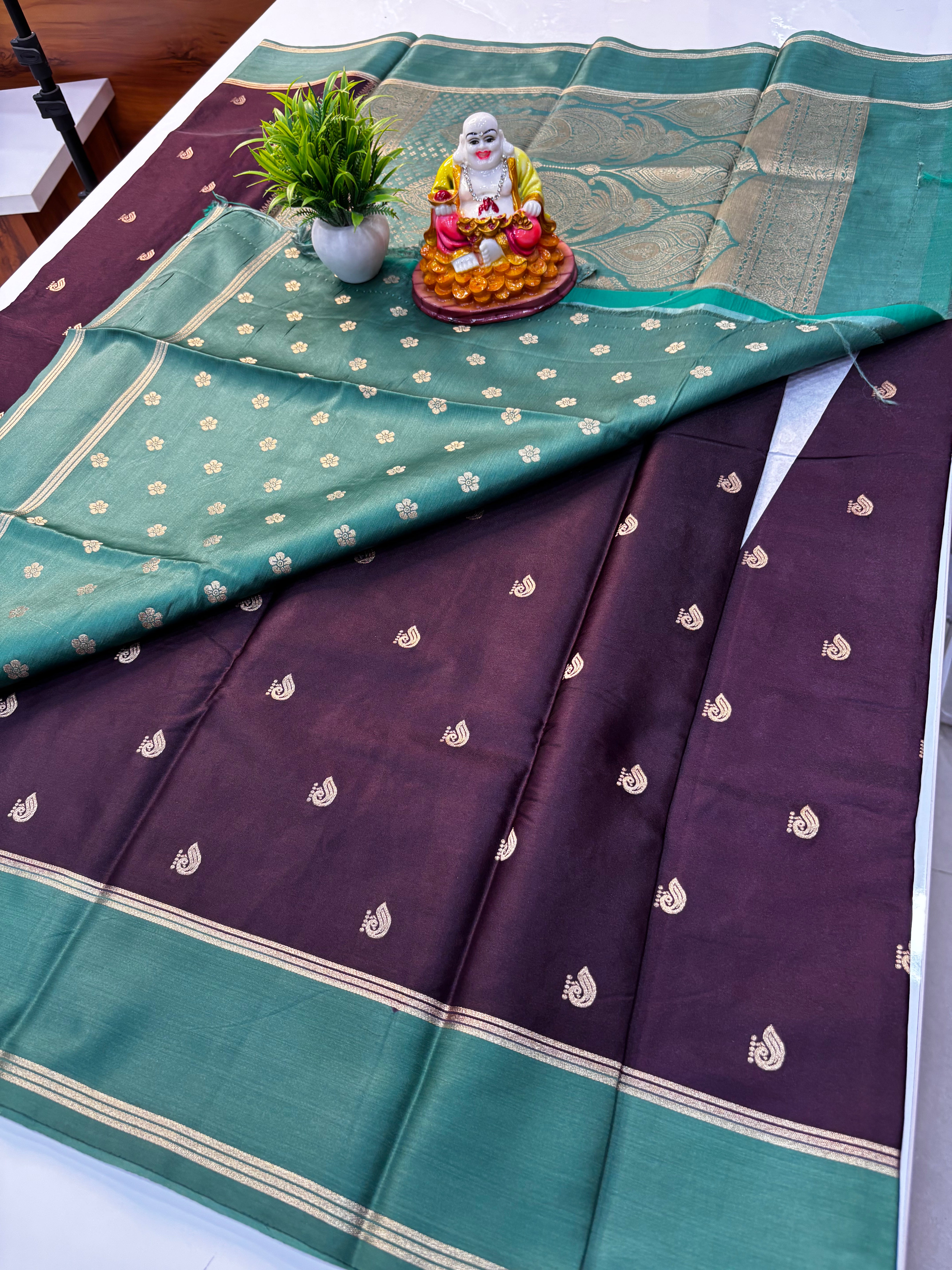 Premium Gajji Silk Saree with Rich Pallu & Butta Blouse – Padmavathi Silks