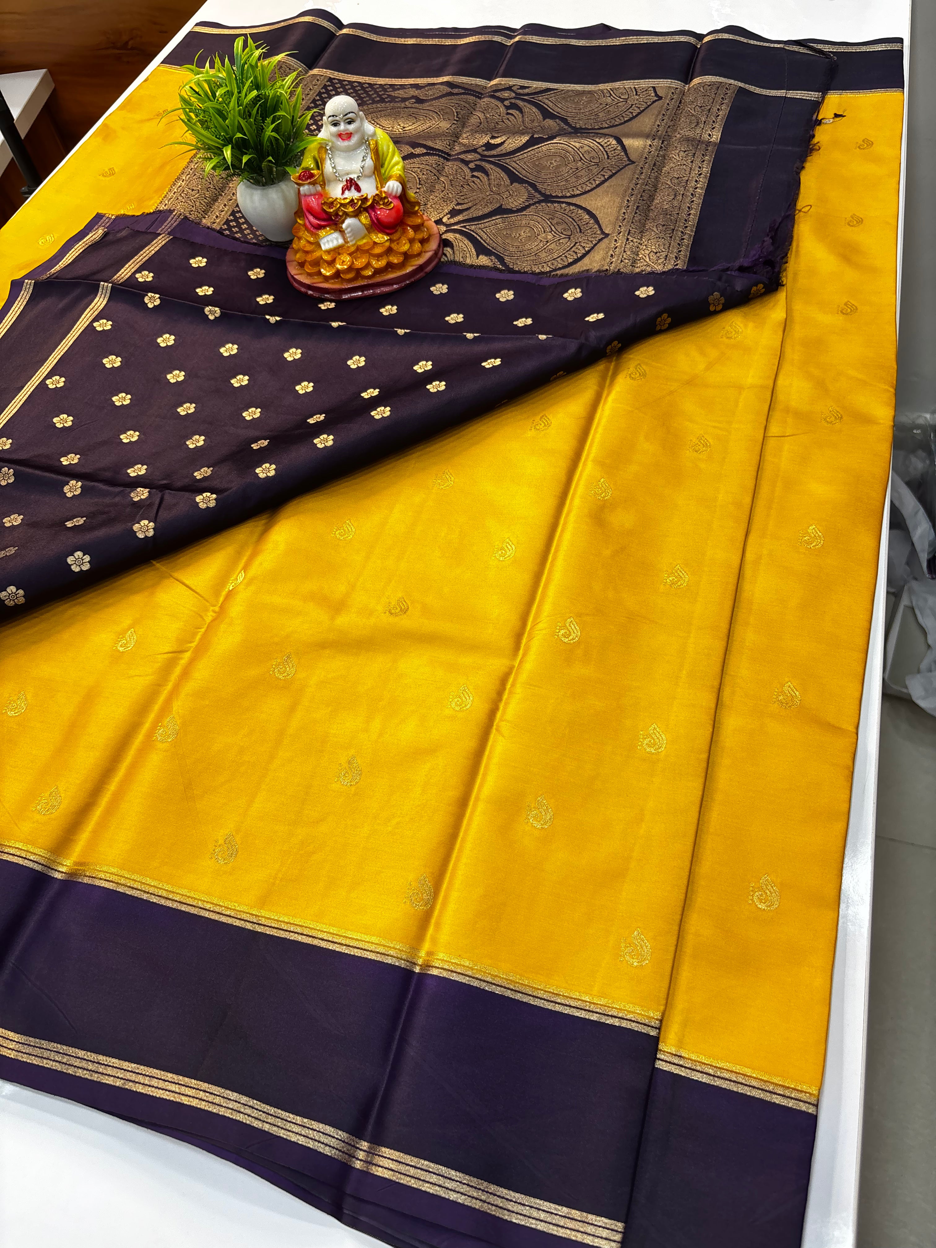 Premium Gajji Silk Saree with Rich Pallu & Butta Blouse – Padmavathi Silks