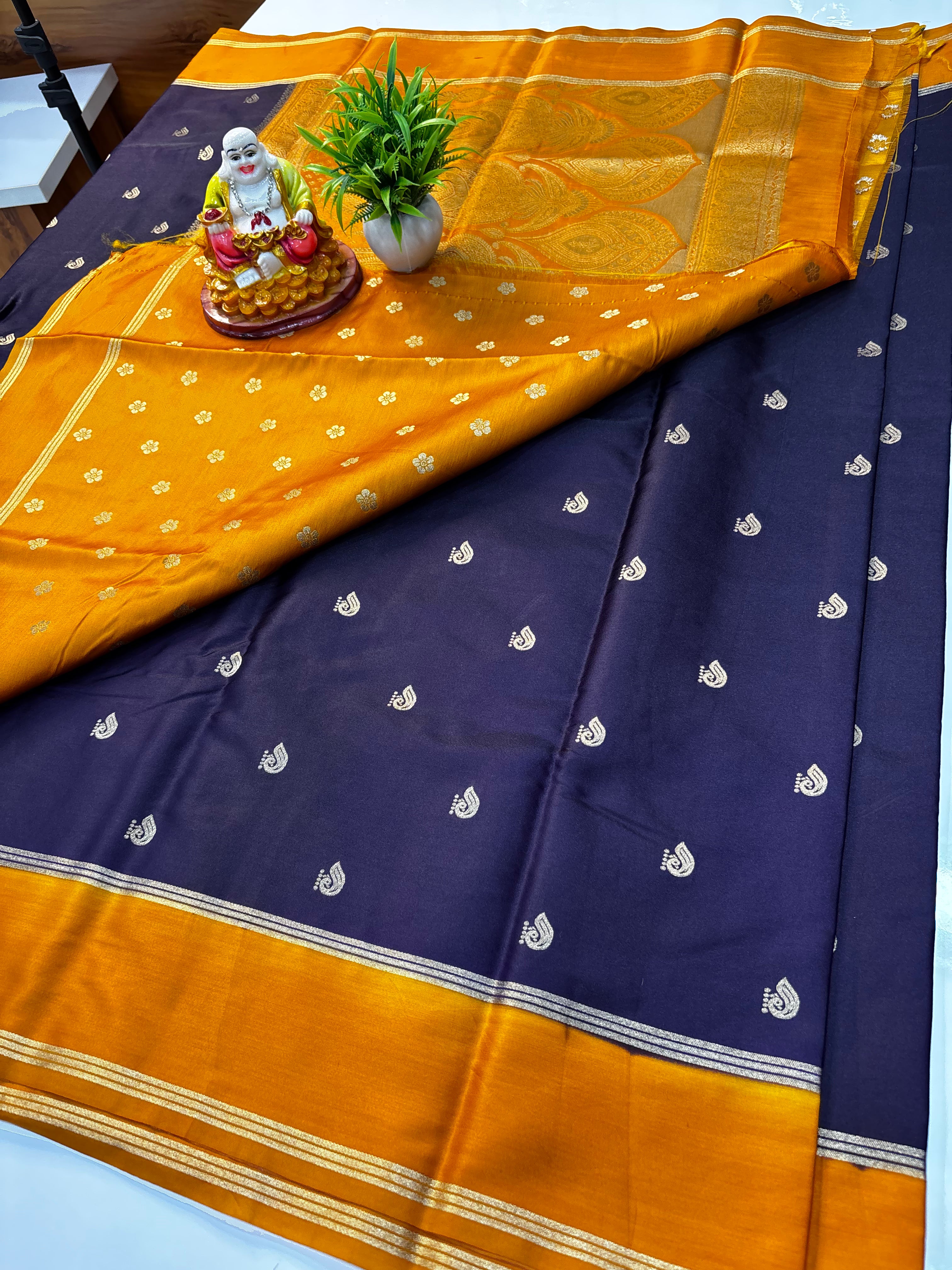 Premium Gajji Silk Saree with Rich Pallu & Butta Blouse – Padmavathi Silks