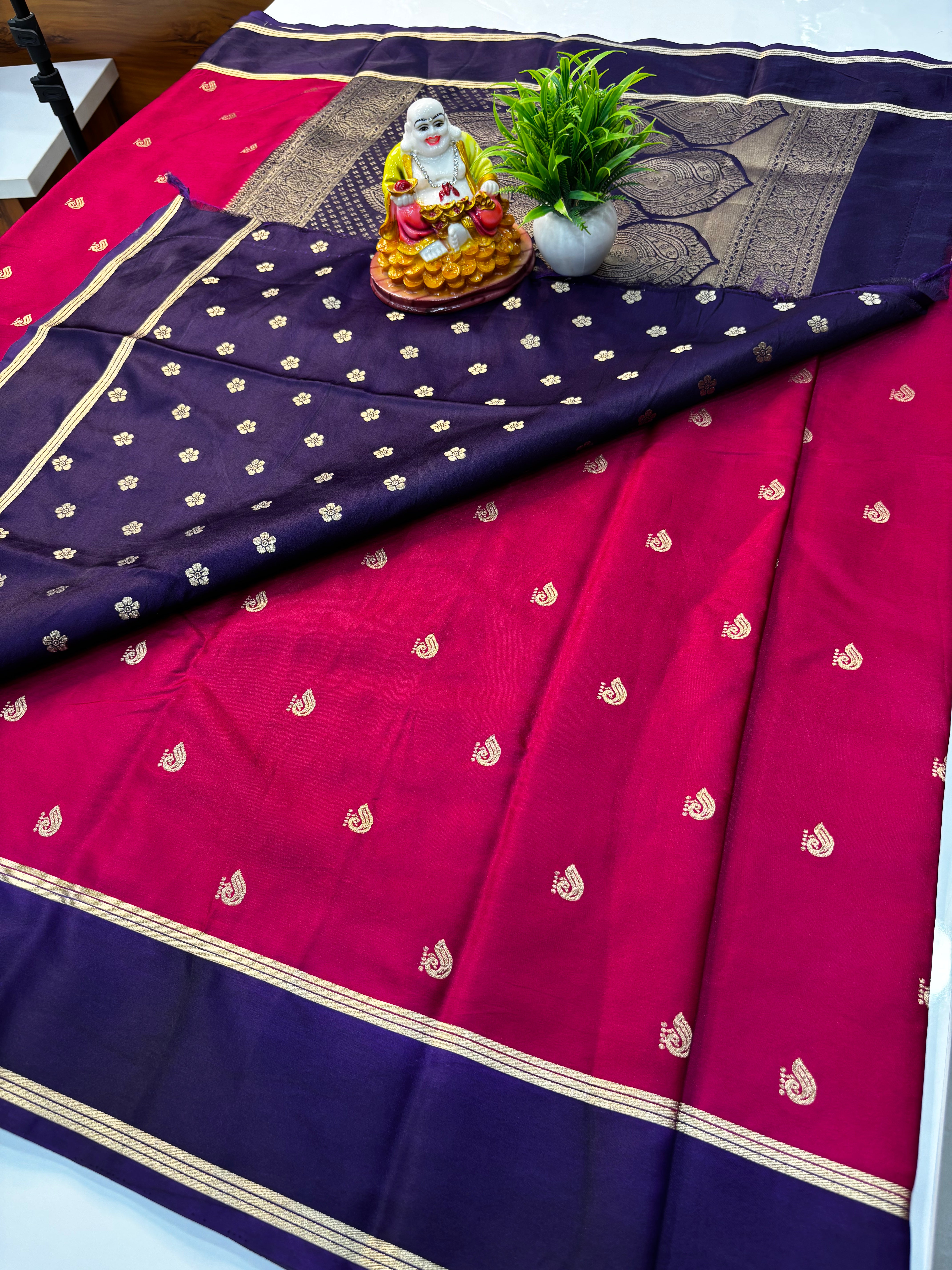Premium Gajji Silk Saree with Rich Pallu & Butta Blouse – Padmavathi Silks
