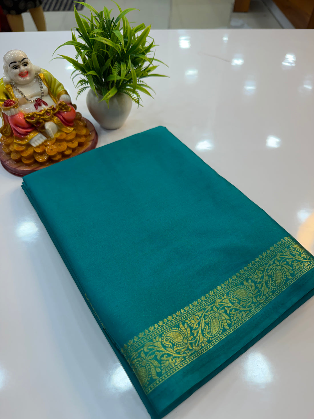 Mysore Crepe Silk Saree with Elegant Small Border | Lightweight Traditional Saree | Padmavathi Silks and Sarees…