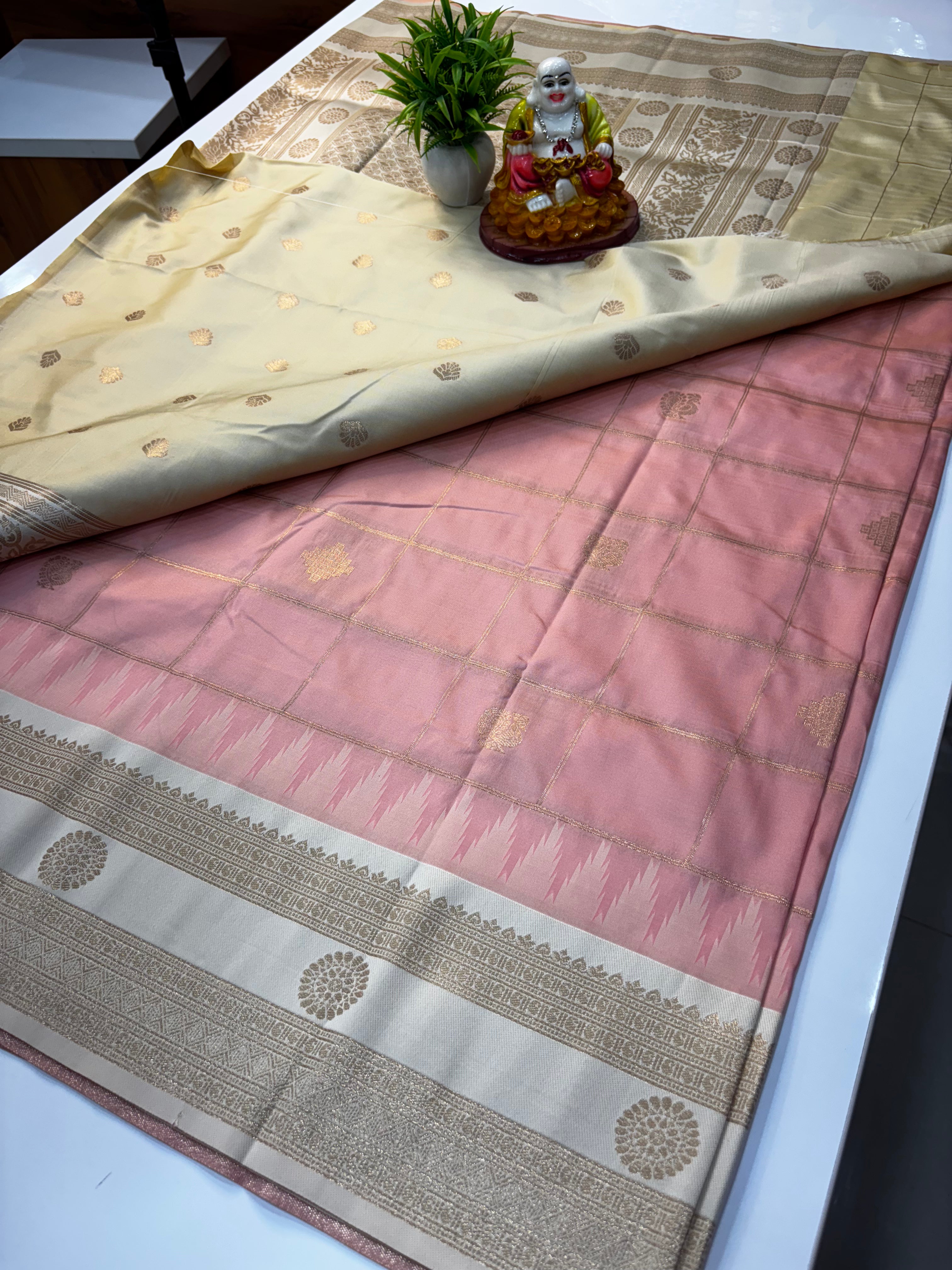 Premium Silk Saree with Rich Pallu & Peacock Buttas