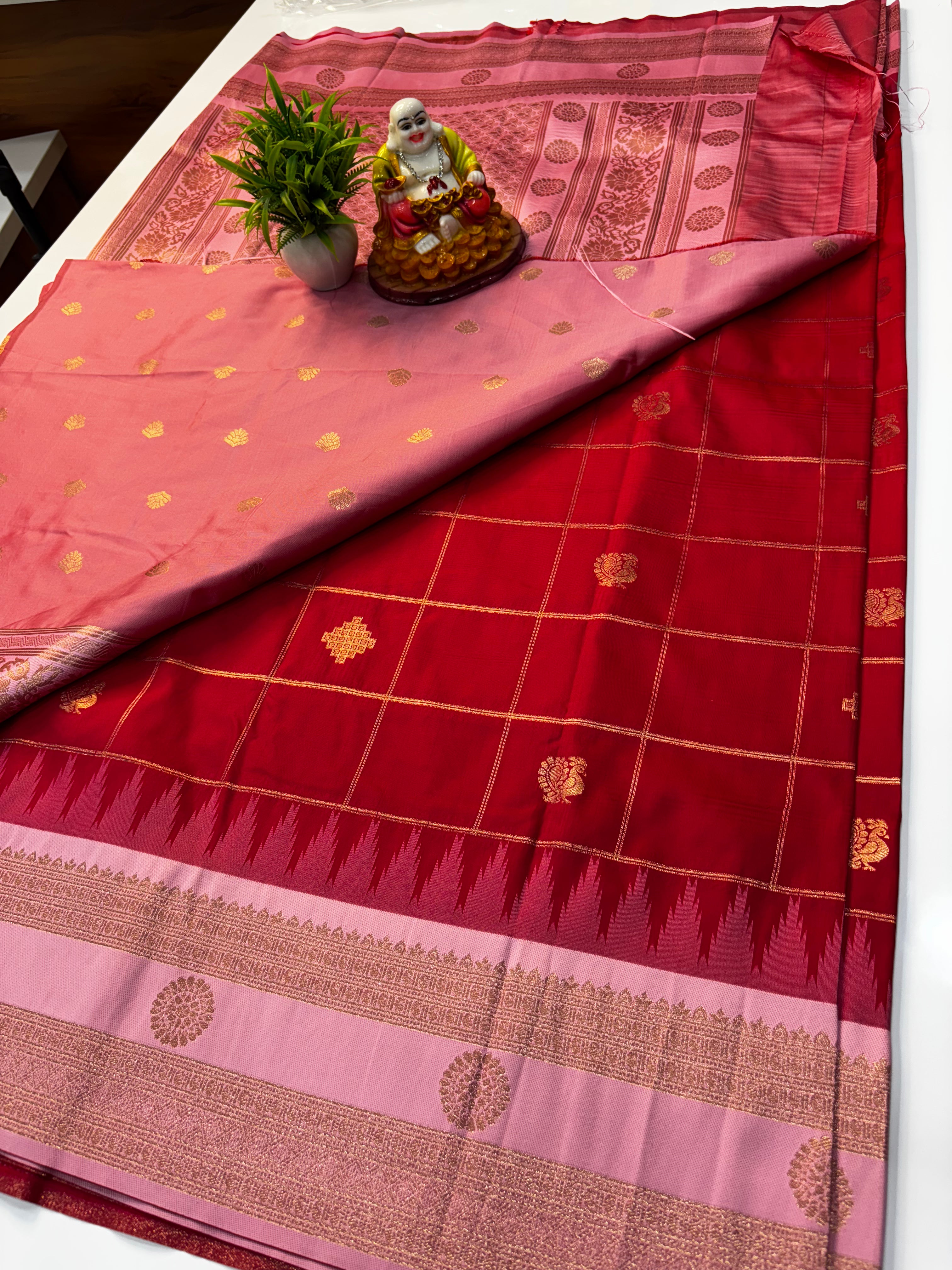 Premium Silk Saree with Rich Pallu & Peacock Buttas
