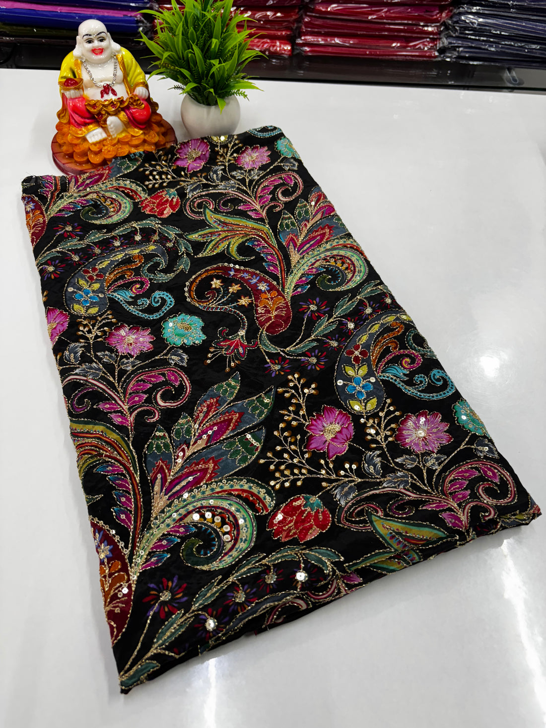 Premium Crepe Silk Blouse with Kalamkari Design – by Padmavathi Silks and Sarees