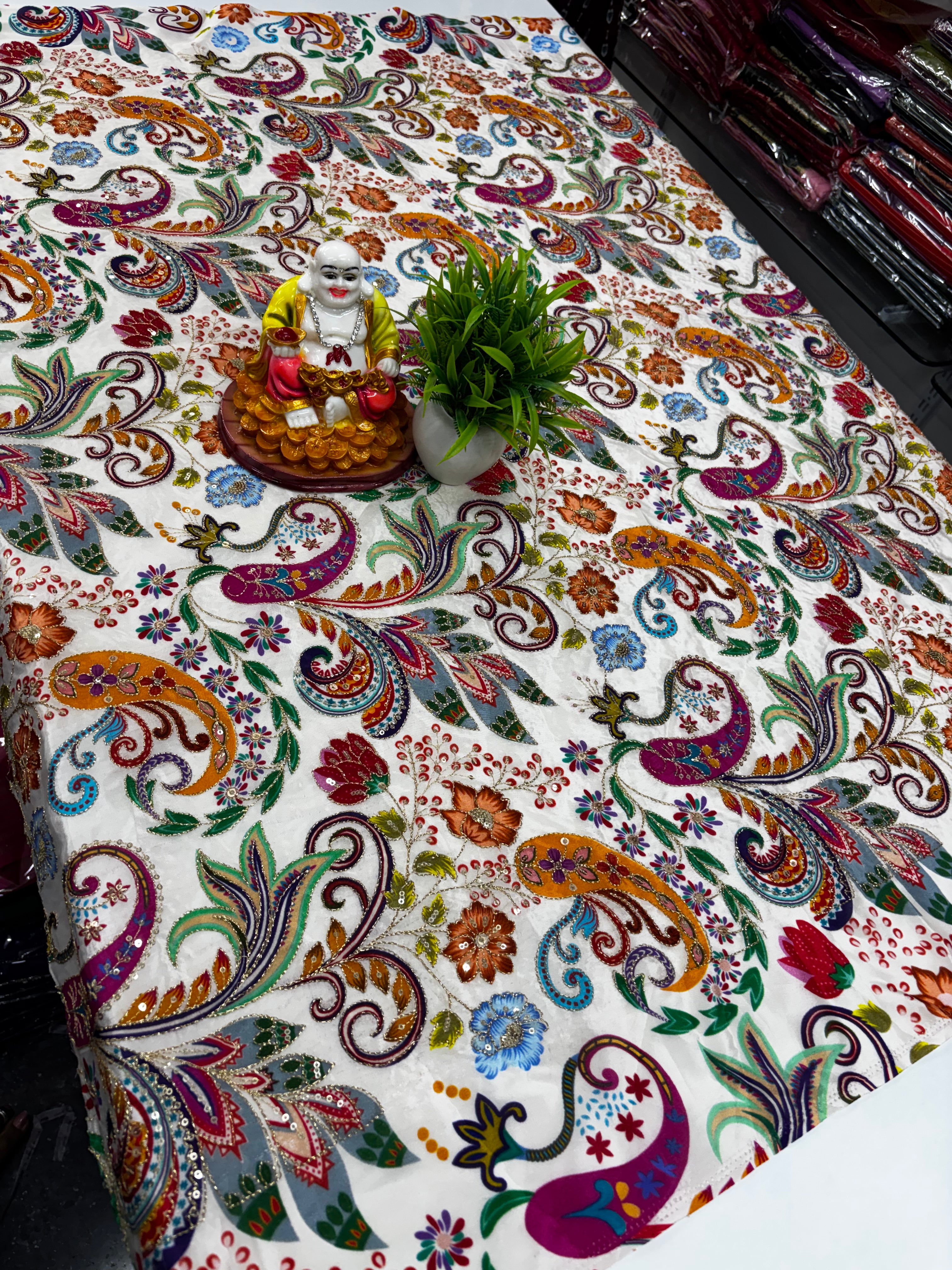 Premium Crepe Silk Blouse with Kalamkari Design – by Padmavathi Silks and Sarees