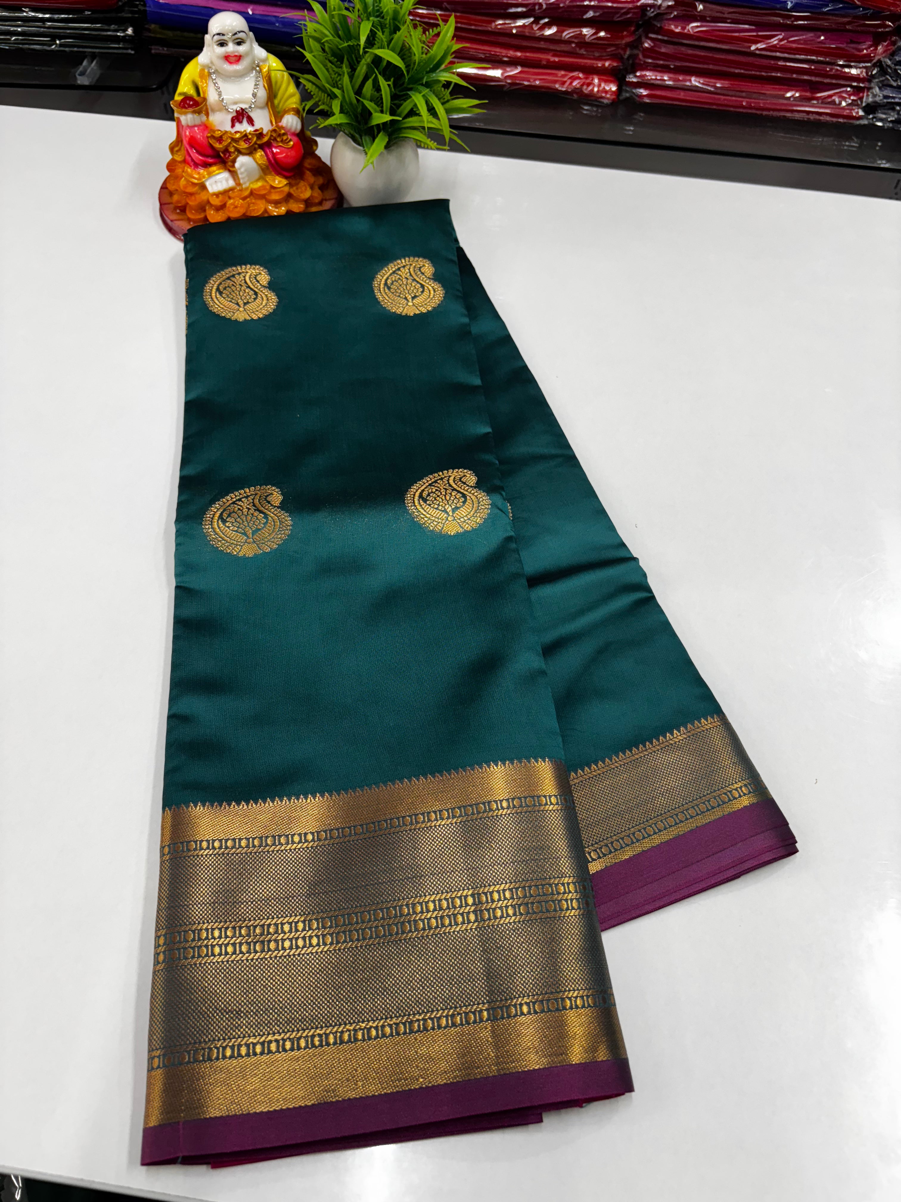 ✨ Beautiful Semi Silk Saree with Elegance & Shine – From Padmavathi Silks and Sarees ✨
