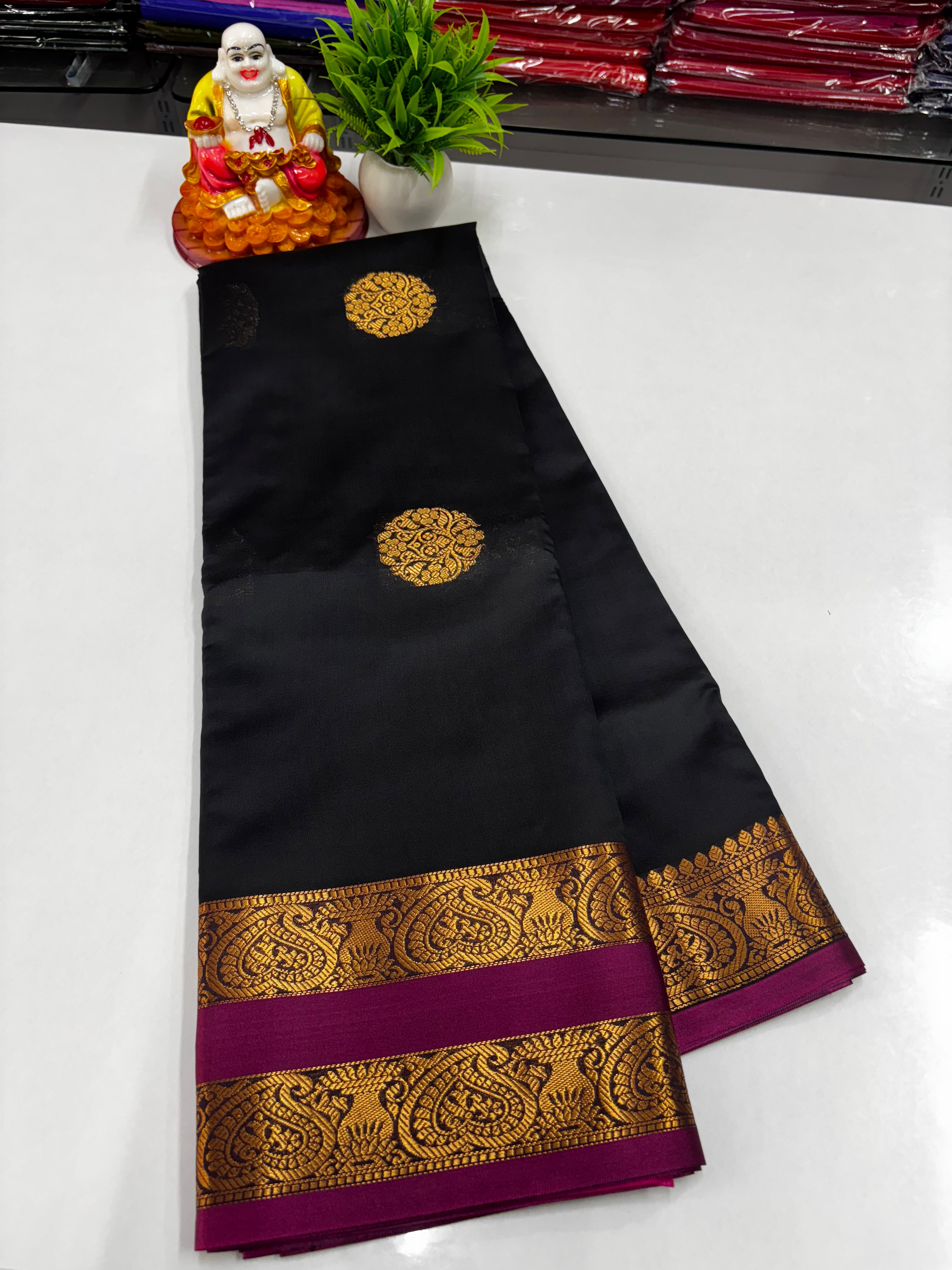 ✨ Beautiful Semi Silk Saree with Elegance & Shine – From Padmavathi Silks and Sarees ✨