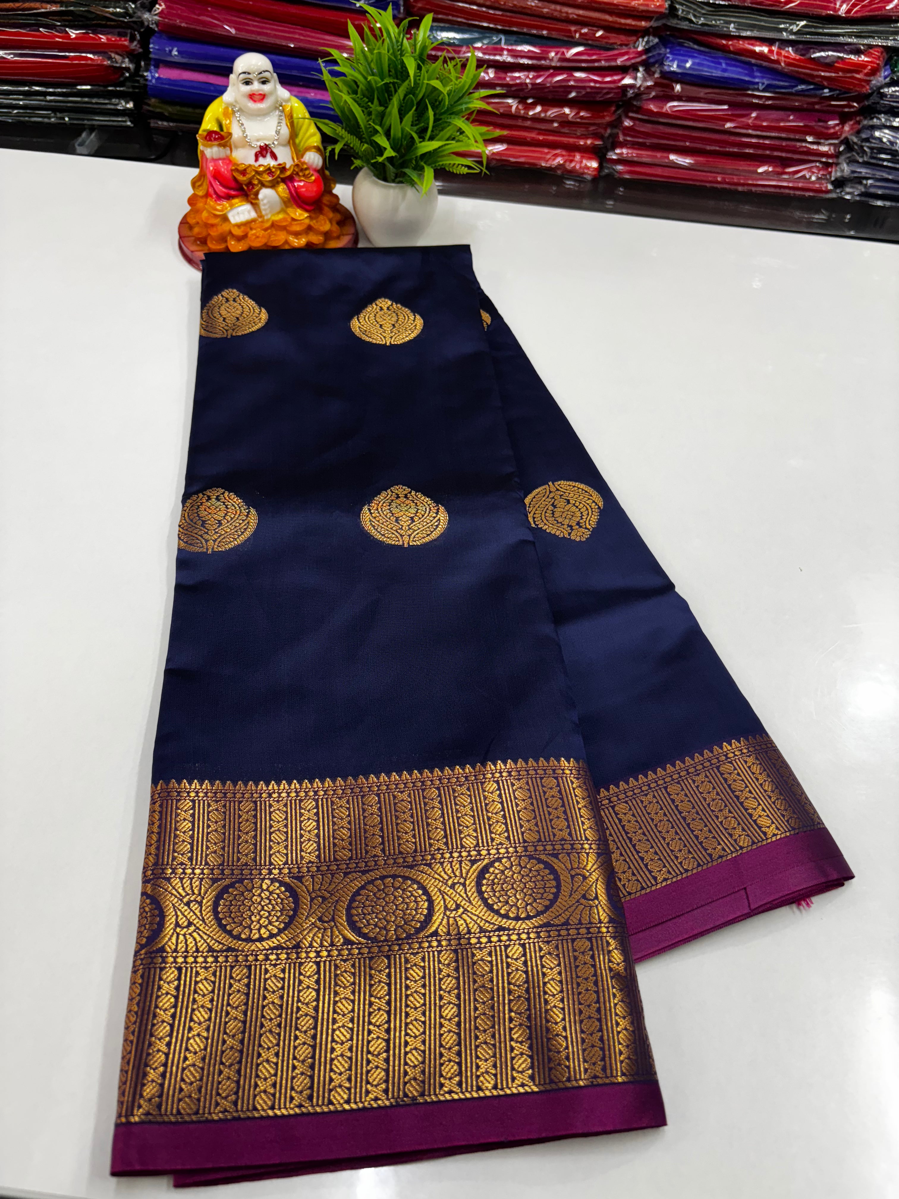 ✨ Beautiful Semi Silk Saree with Elegance & Shine – From Padmavathi Silks and Sarees ✨