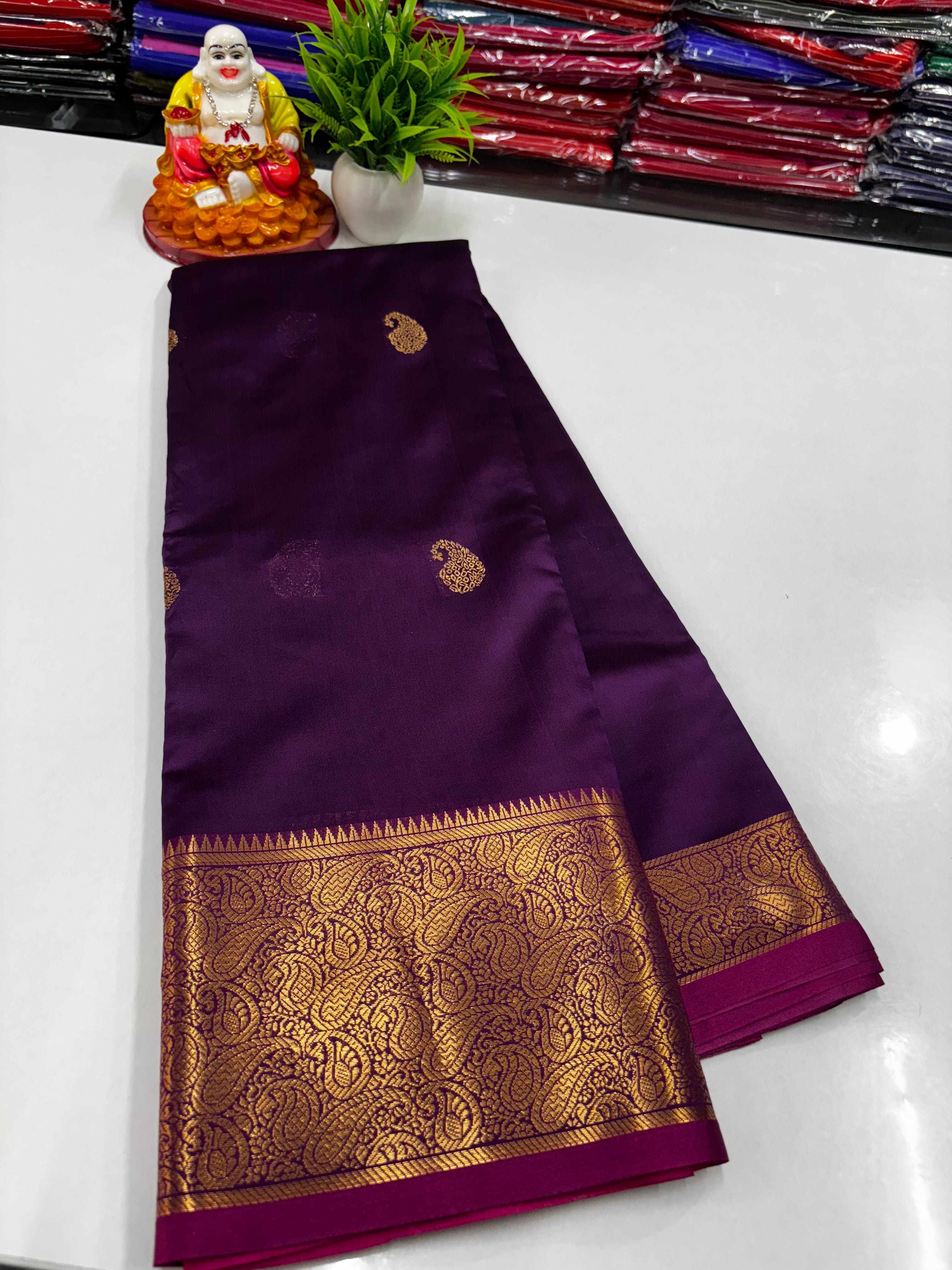 ✨ Beautiful Semi Silk Saree with Elegance & Shine – From Padmavathi Silks and Sarees ✨
