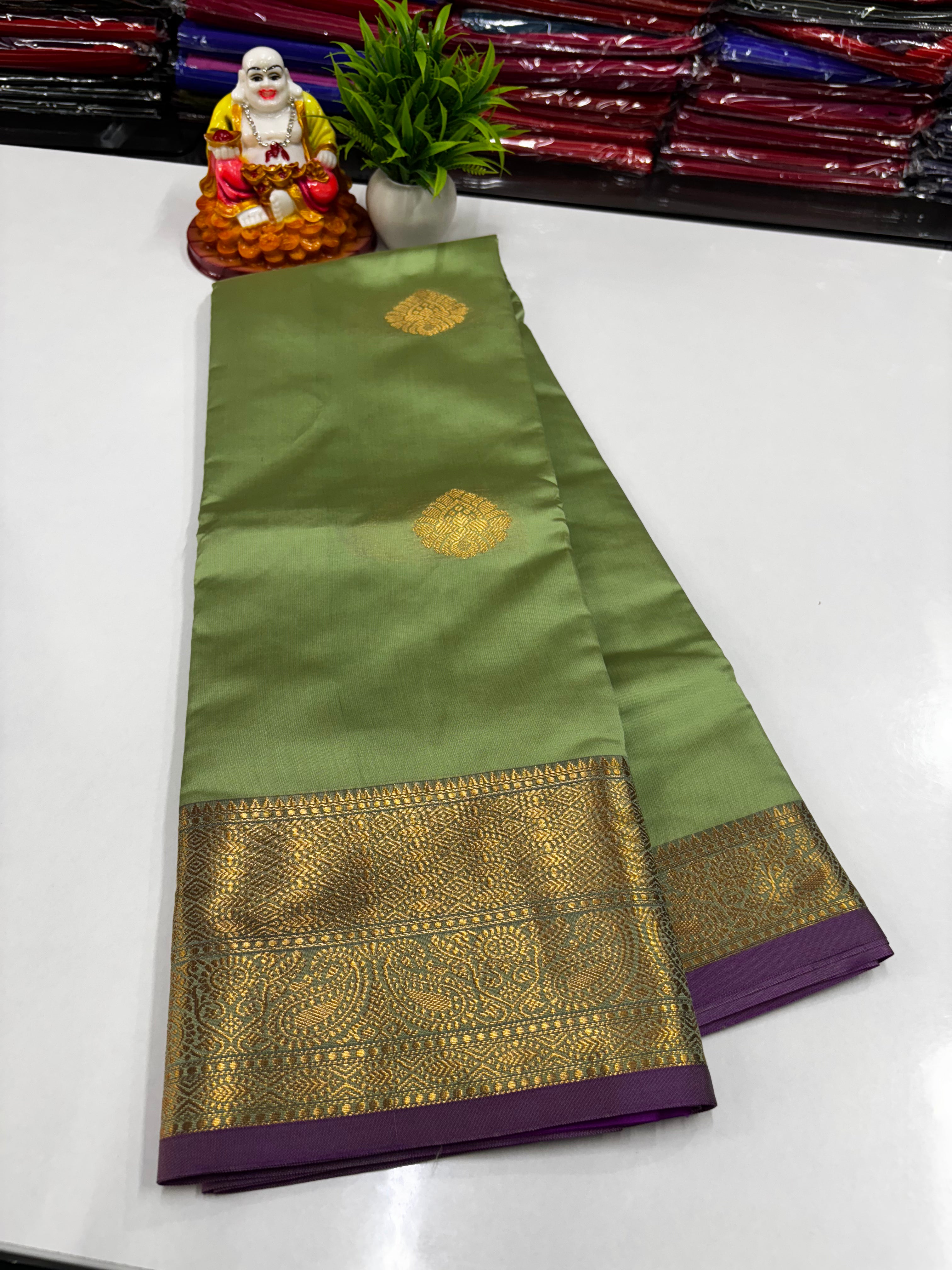 ✨ Beautiful Semi Silk Saree with Elegance & Shine – From Padmavathi Silks and Sarees ✨