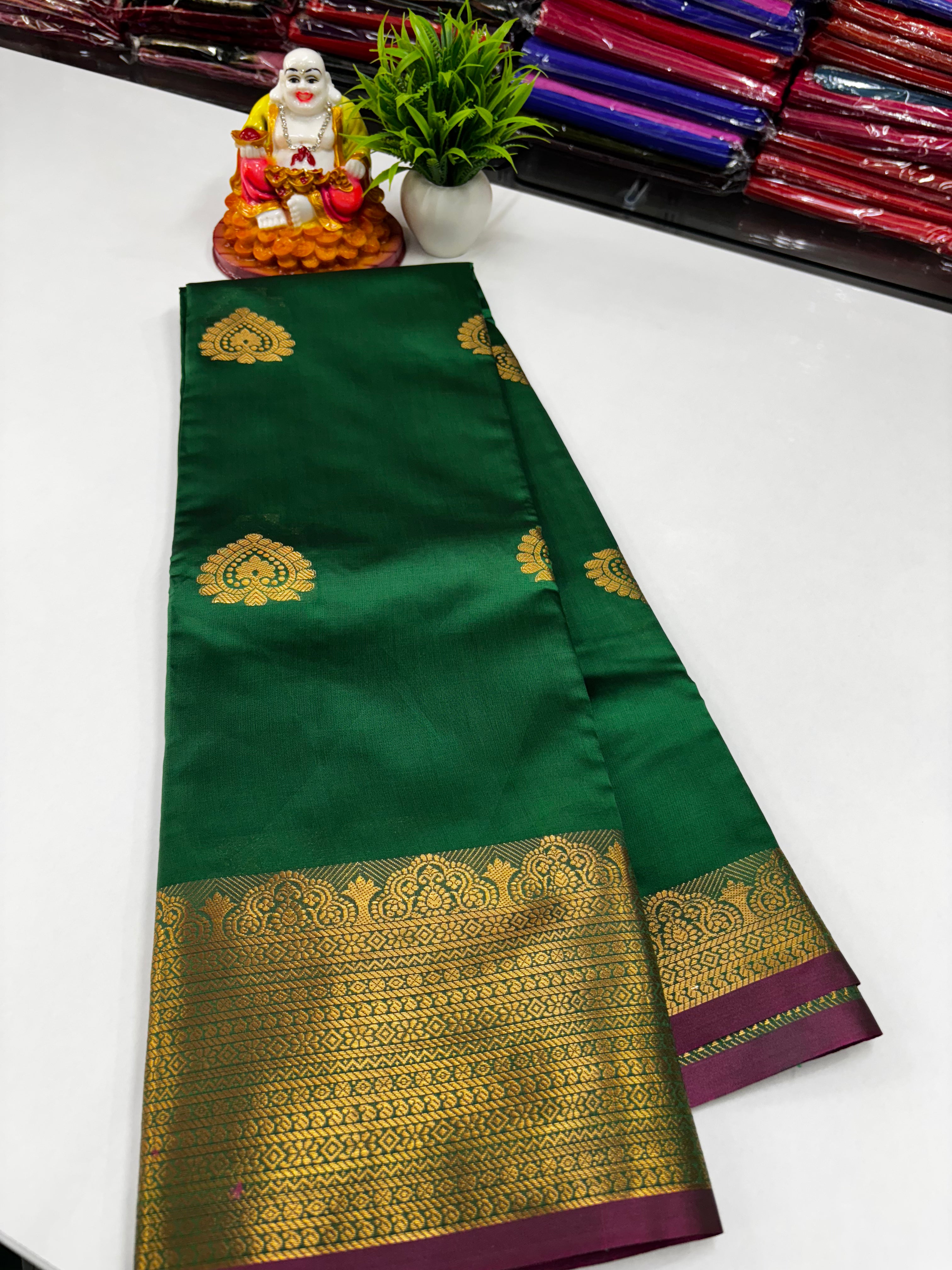 ✨ Beautiful Semi Silk Saree with Elegance & Shine – From Padmavathi Silks and Sarees ✨