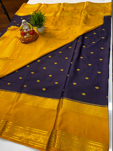 Premium Mysore Crepe Silk Saree with Butta | Padmavathi Silks and Sarees