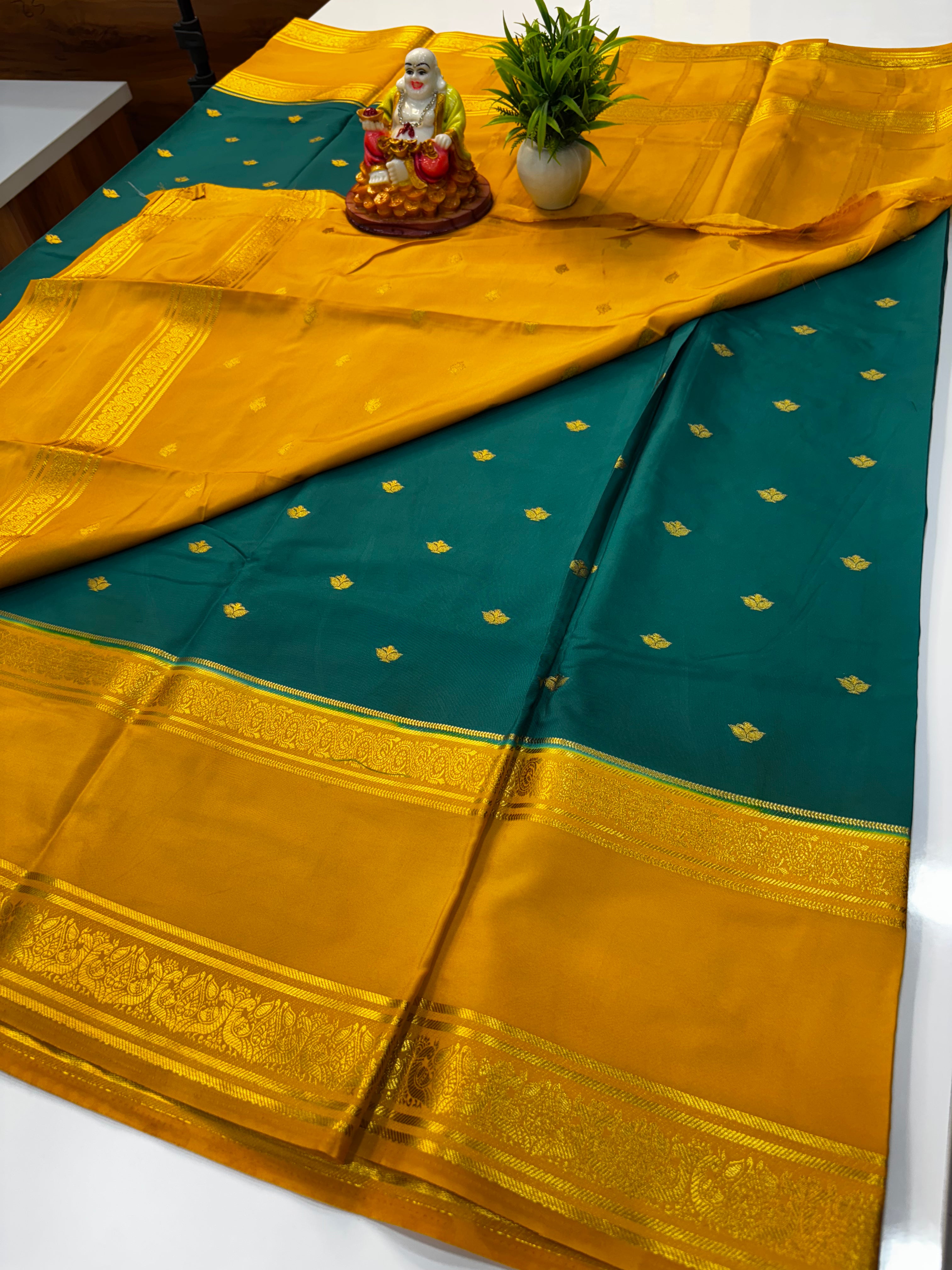 Premium Mysore Crepe Silk Saree with Butta | Padmavathi Silks and Sarees