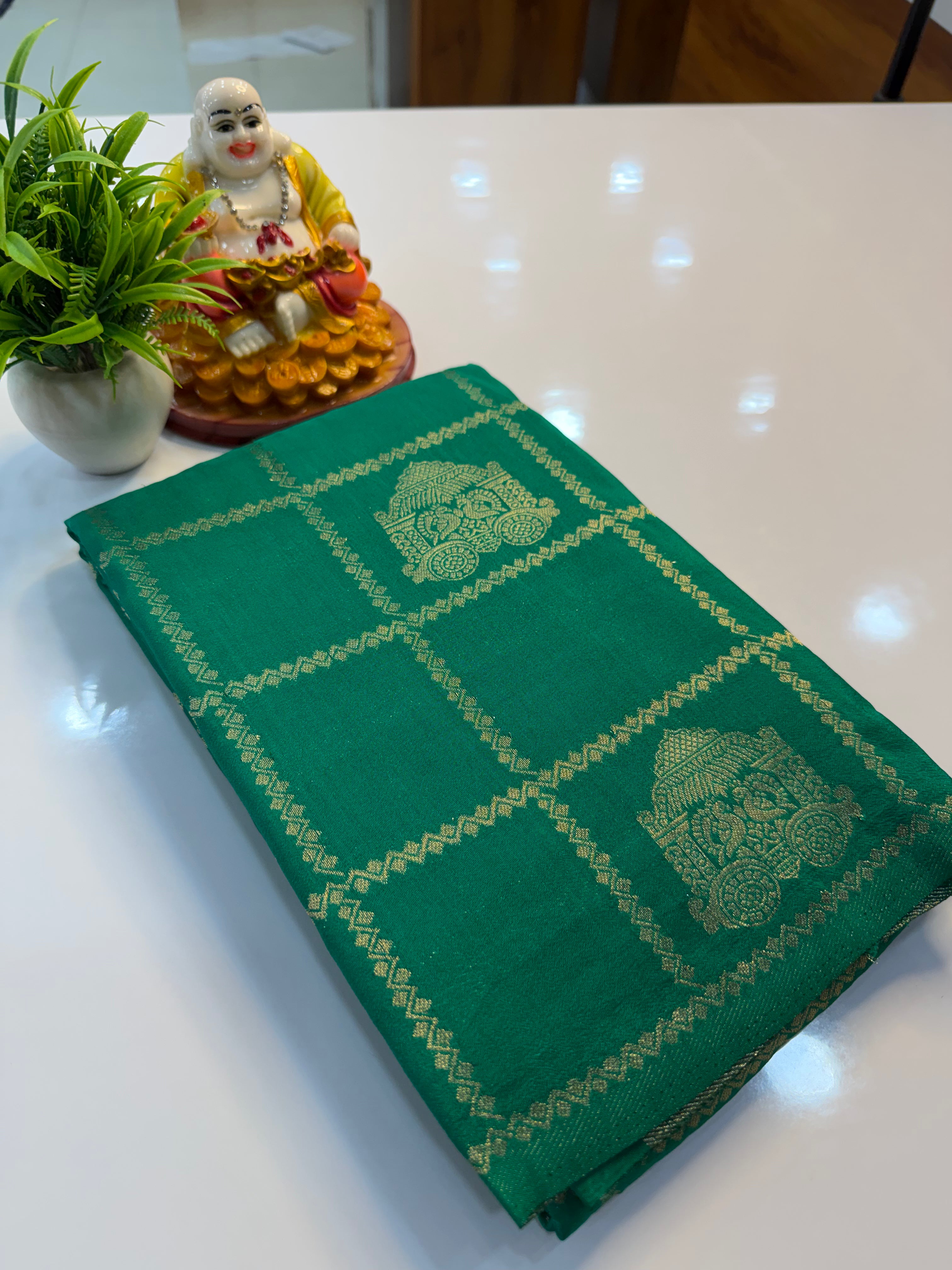 Georgette Saree with Checks & Peacock Design | Rich Pallu | Elegant Party Wear | Padmavathi Silks and Sarees…