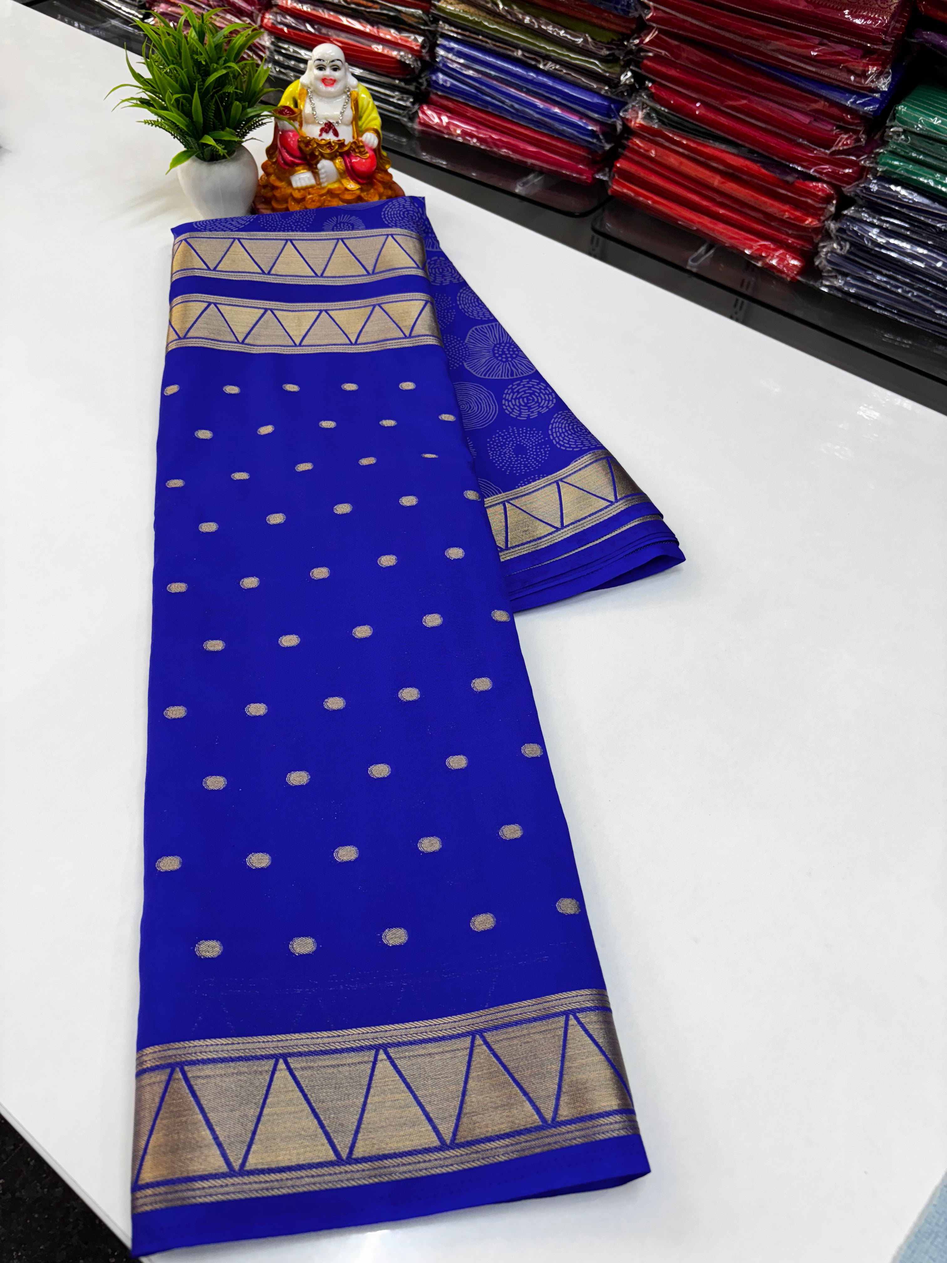 Half & Half Saree with Beautiful Buttas and Kalamkari Design