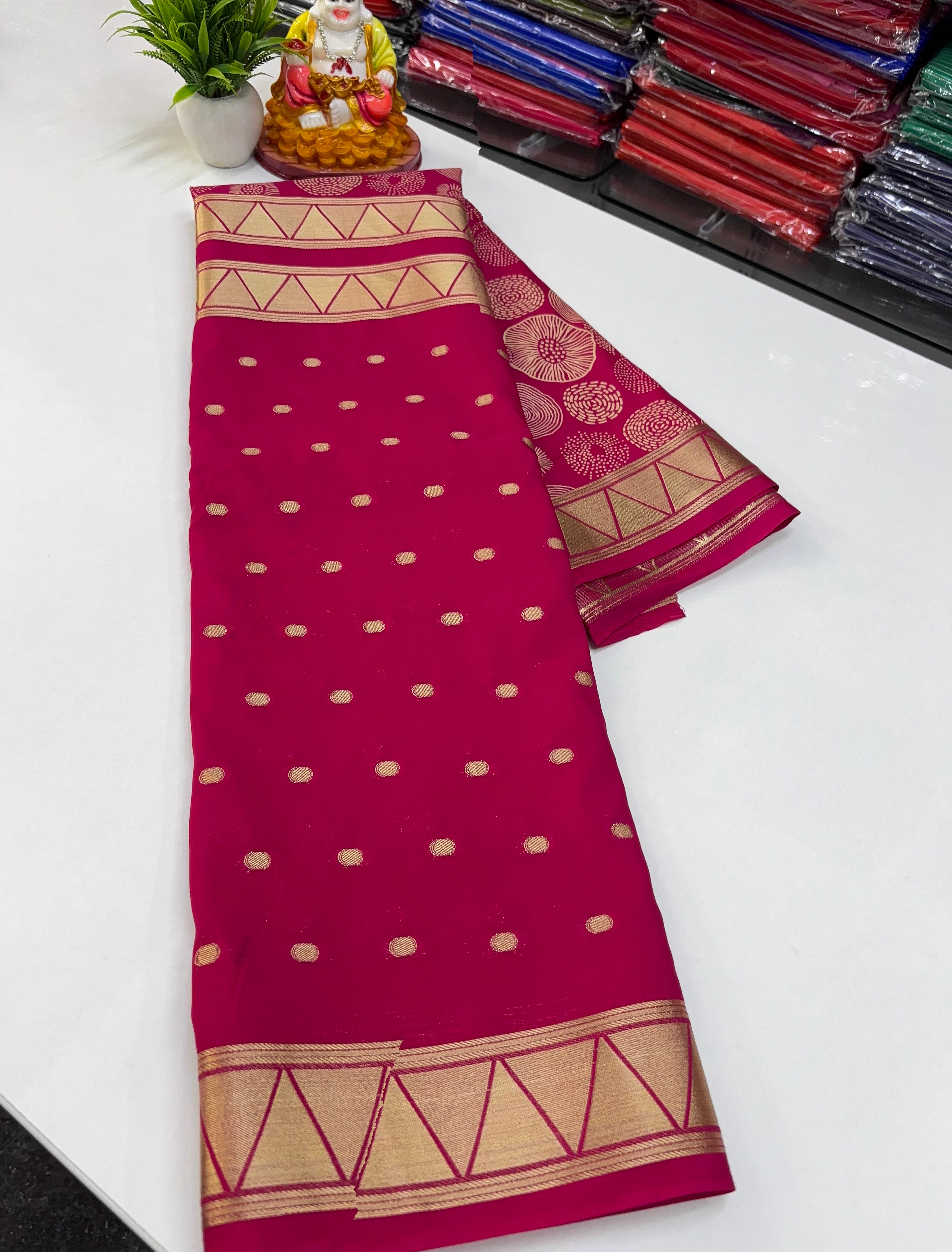 Half & Half Saree with Beautiful Buttas and Kalamkari Design