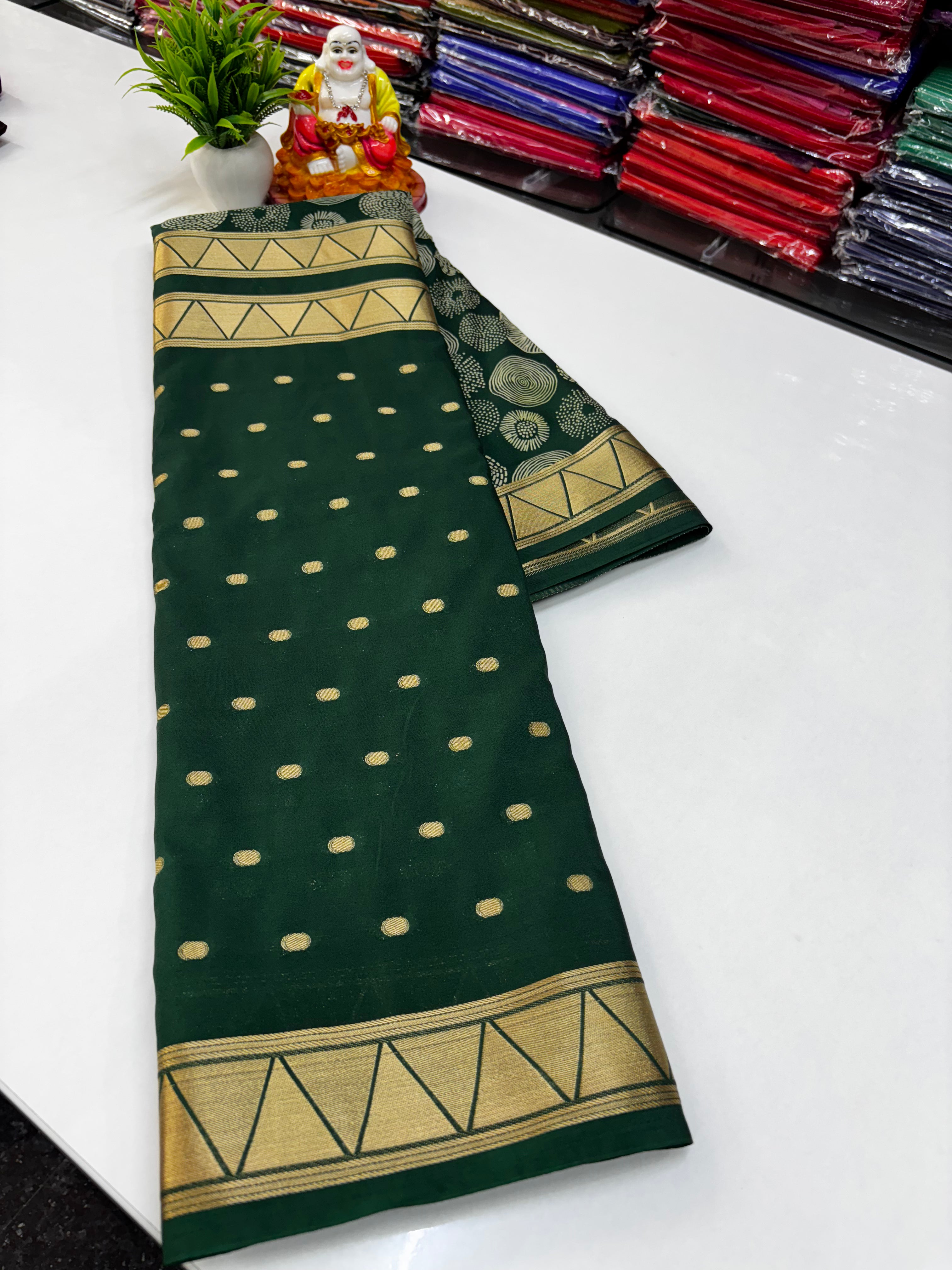 Half & Half Saree with Beautiful Buttas and Kalamkari Design