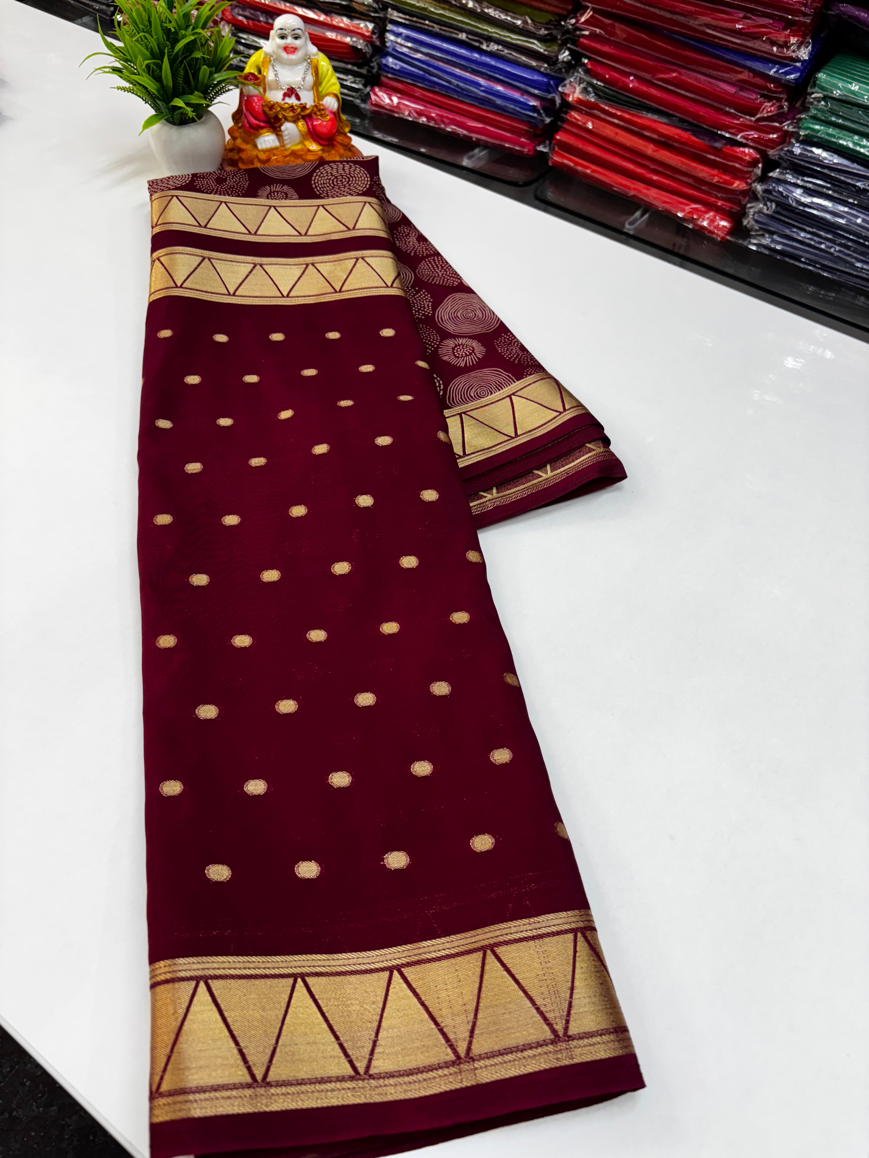 Half & Half Saree with Beautiful Buttas and Kalamkari Design