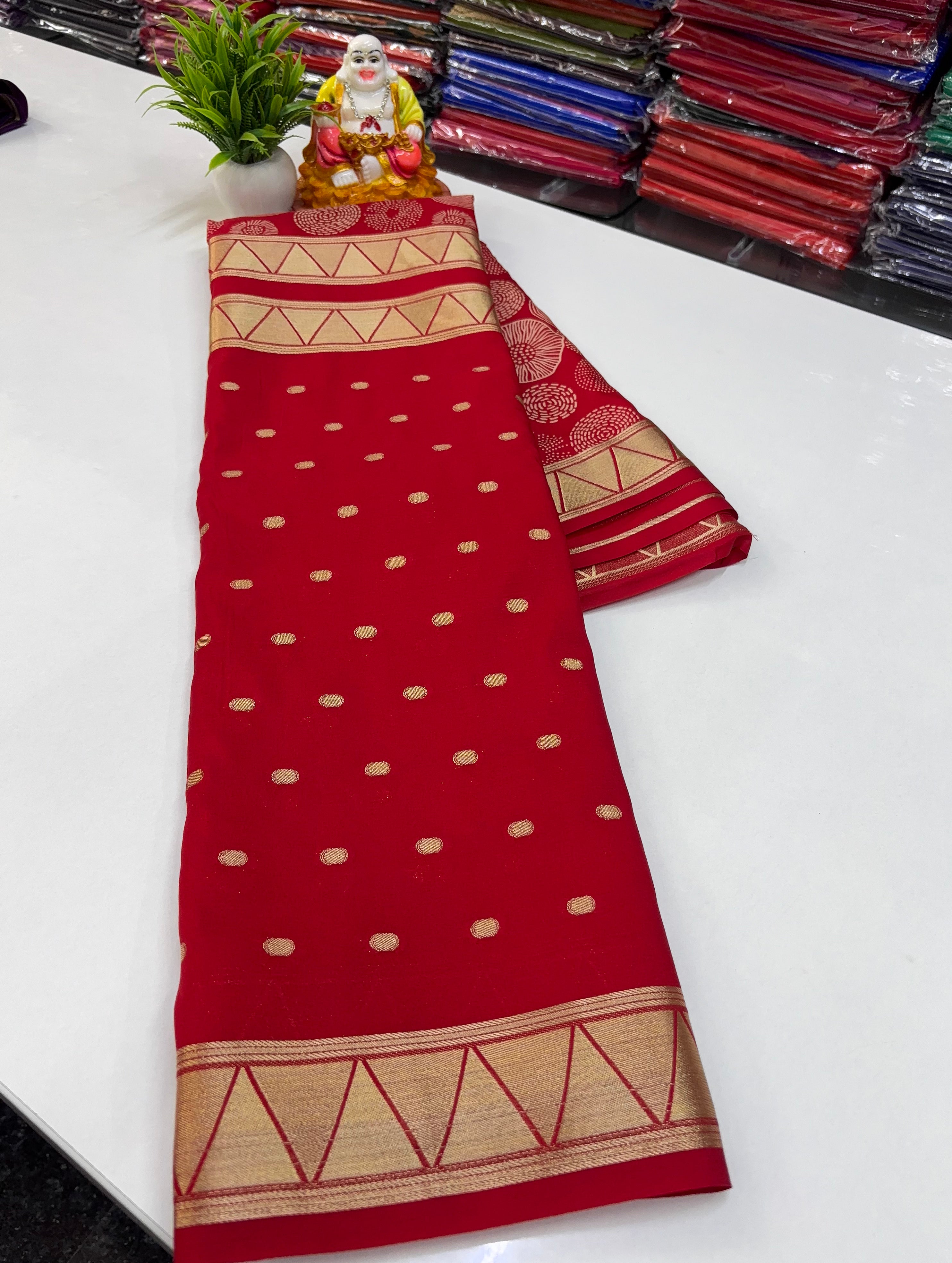 Half & Half Saree with Beautiful Buttas and Kalamkari Design