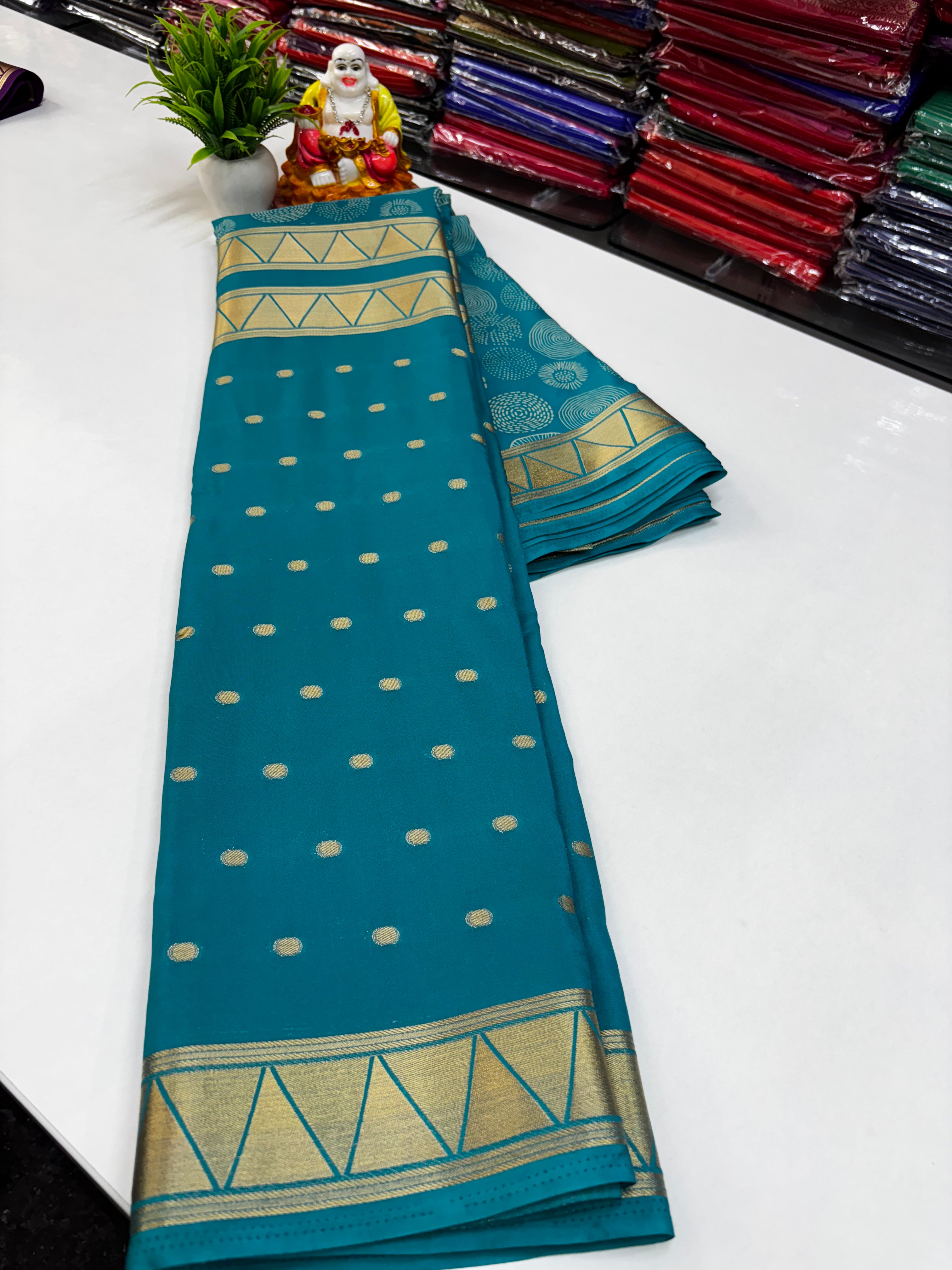 Half & Half Saree with Beautiful Buttas and Kalamkari Design