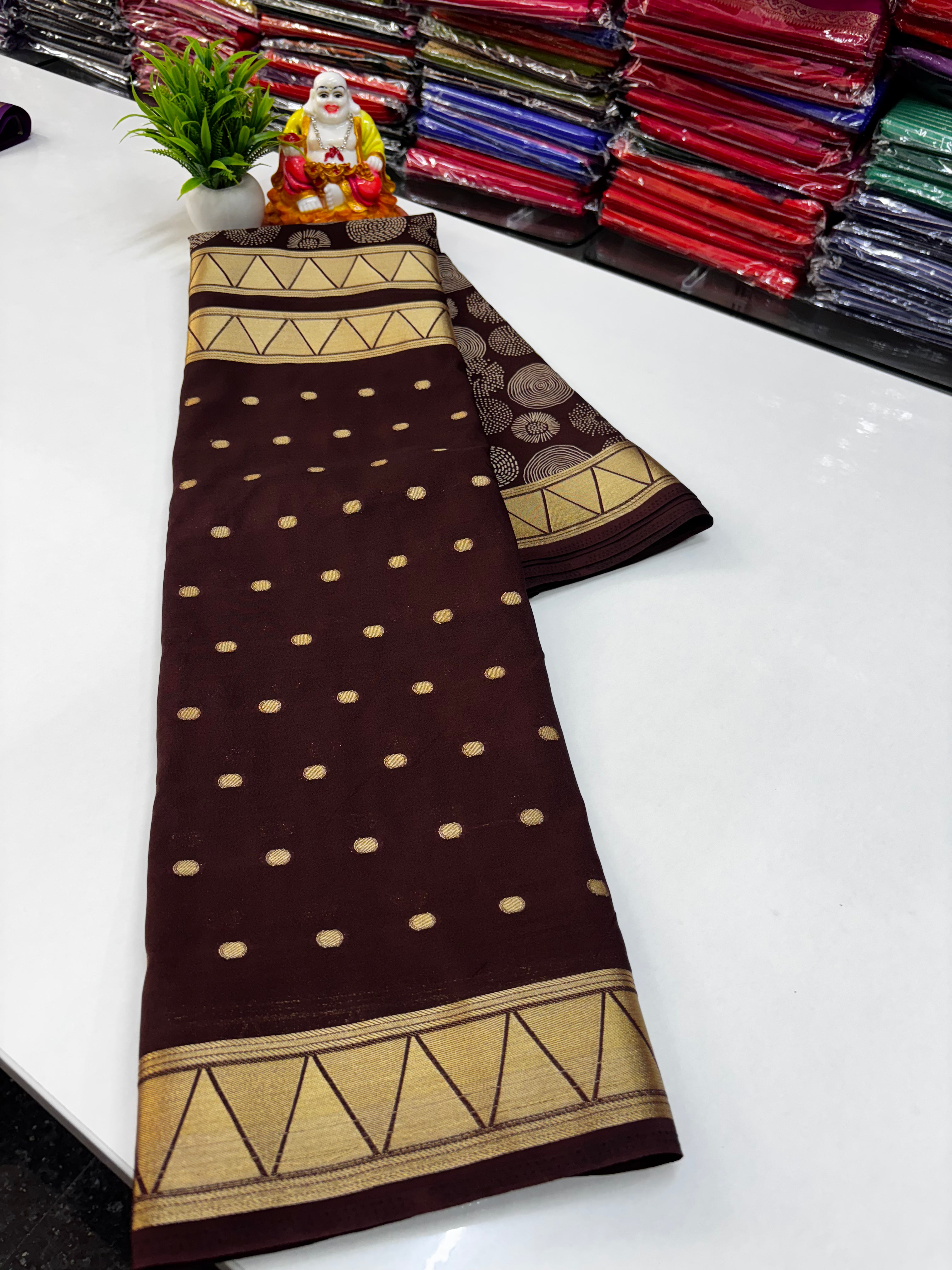 Half & Half Saree with Beautiful Buttas and Kalamkari Design