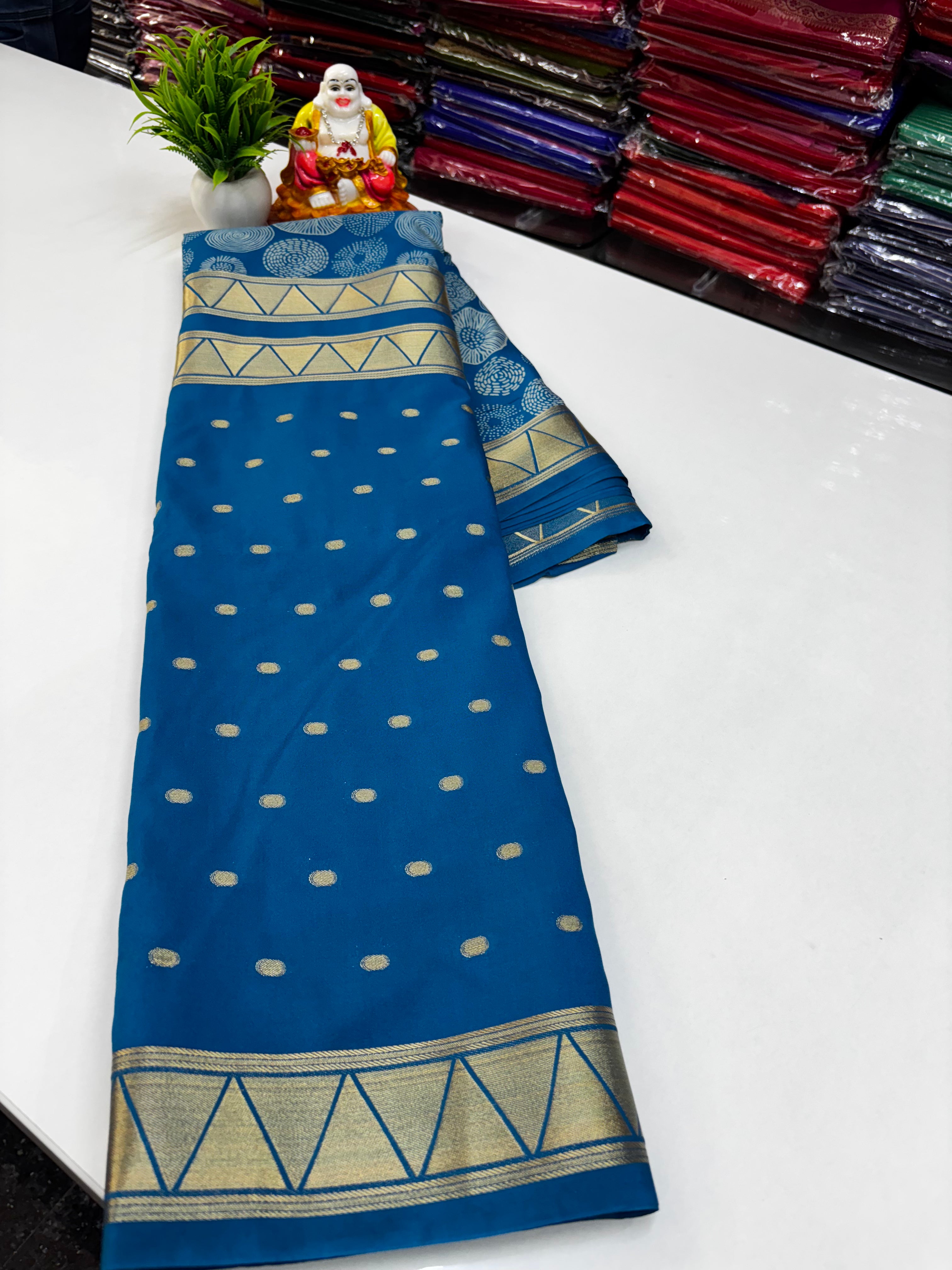 Half & Half Saree with Beautiful Buttas and Kalamkari Design